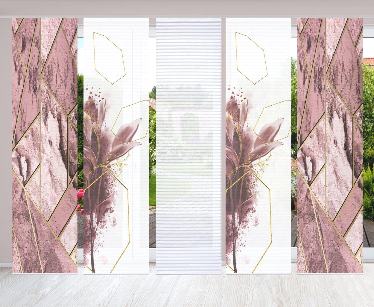 HOME in green Schiebegardine »SIGNUM« Paneelwagen 5 Stk. tlg. SET DIGITALDR günstig online kaufen