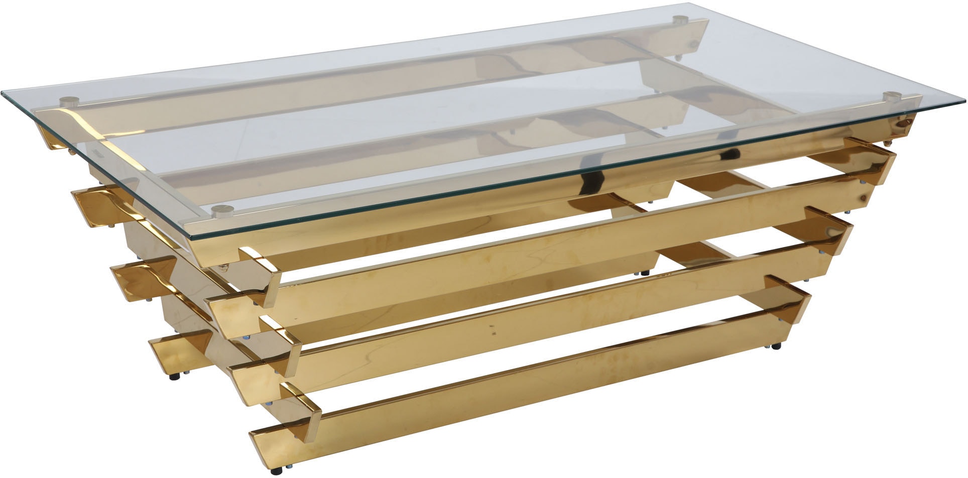 SalesFever Couchtisch »Eleganter Tisch für Wohnzimmer« Edles Design-Gestell günstig online kaufen