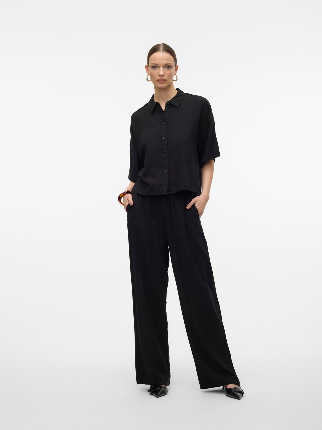 Vero Moda Schlupfhose »VMLINN LINEN PANTS WVN NOOS«  Sommerhose, mit Leinen