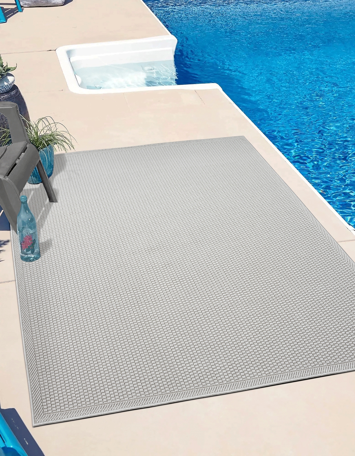 the carpet Teppich »Toulose«, rechteckig, 1 mm Höhe, moderner robuster In und Outdoor Teppich