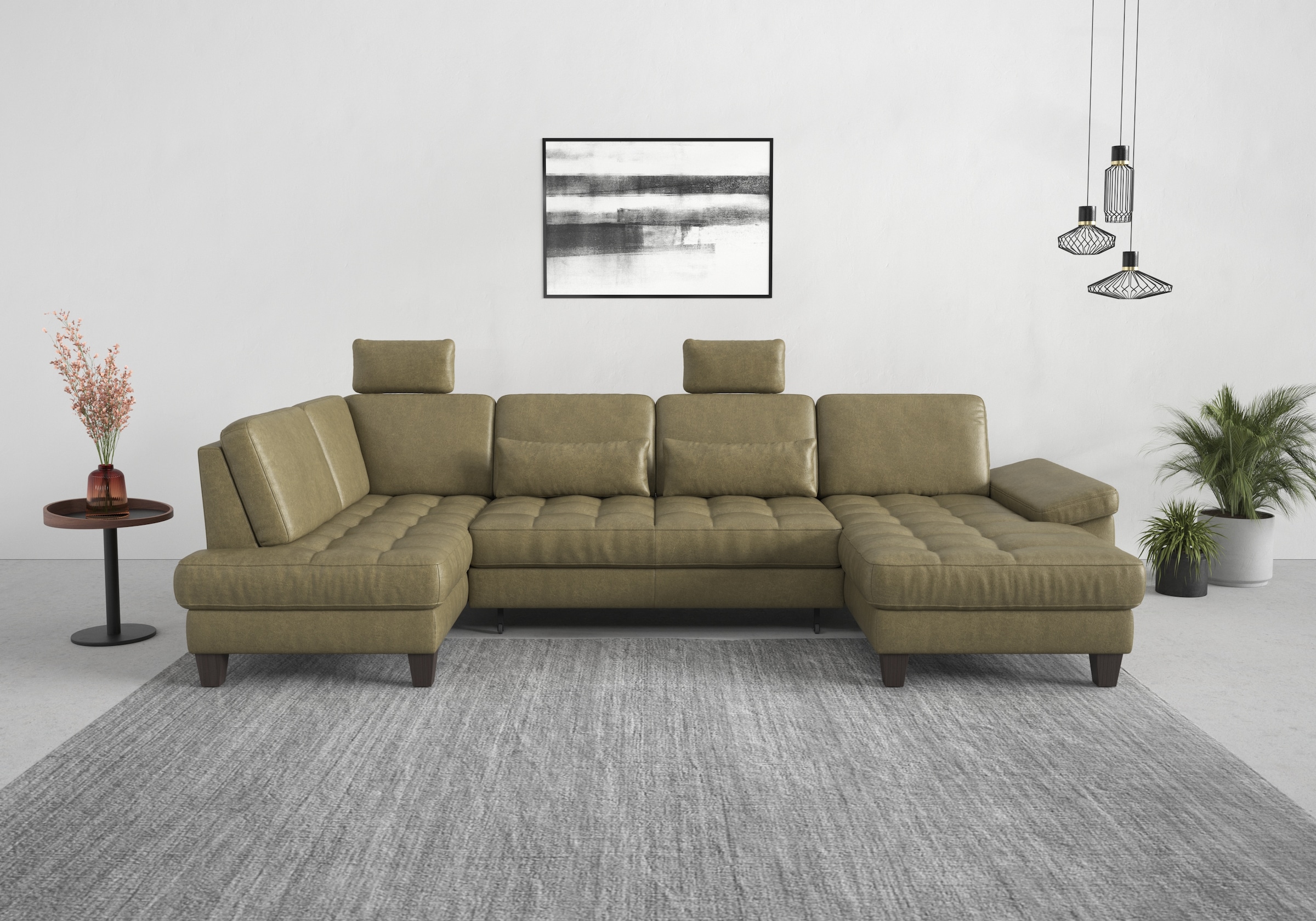 sit&more Wohnlandschaft »Westham U-Form«, wahlweise mit Bettfunktion, Bettkasten, Sitztiefenverstellung