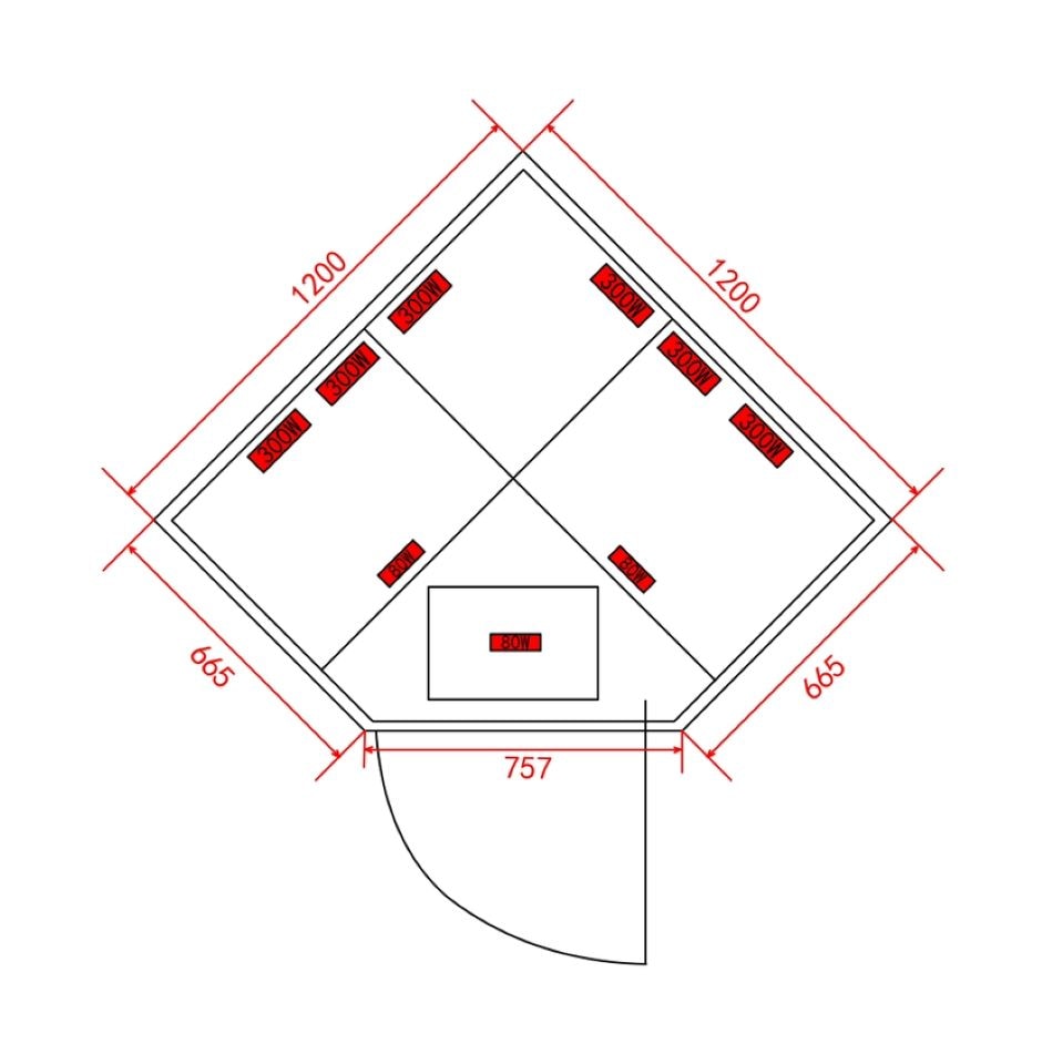 Sanotechnik Infrarotkabine »SUPREME« mit 6 Vollspektrumstrahler und 3 Carbon Heizplatten