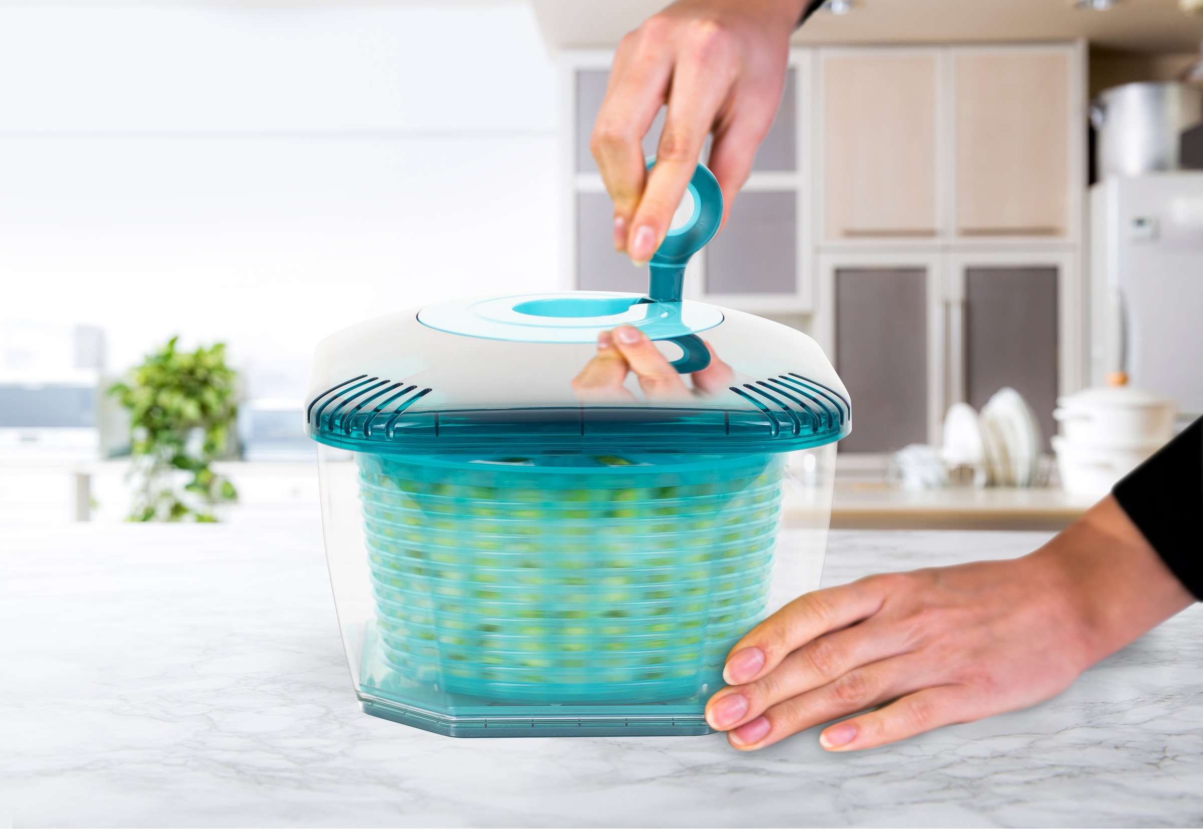 Genius Salatschleuder »Nicer Dicer Chef Pro Salatschleuder, Set 4-tlg.«, (S günstig online kaufen