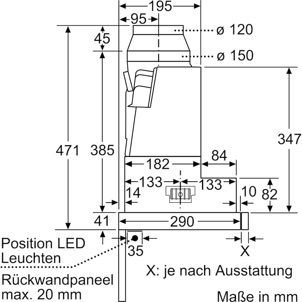 BOSCH Flachschirmhaube »DFR067A52«