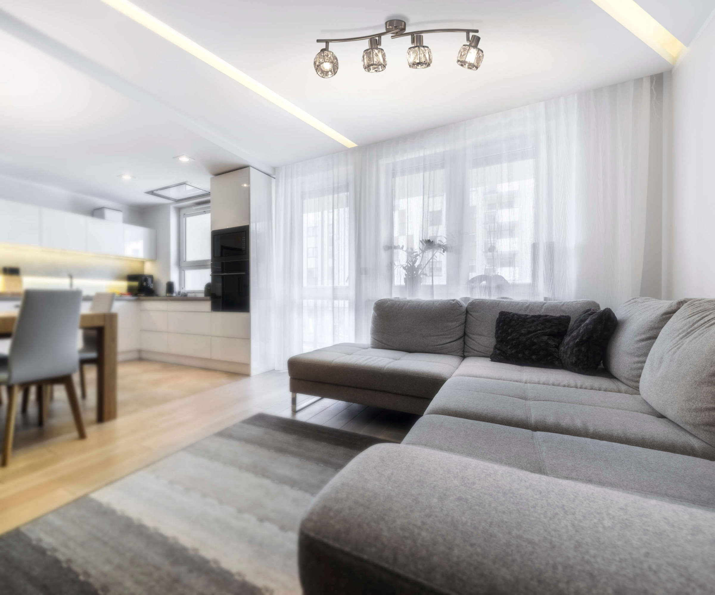 näve LED Deckenspot »Josefa« E14 1 Stk. Warmweiß Schirme aus facettiertem G günstig online kaufen