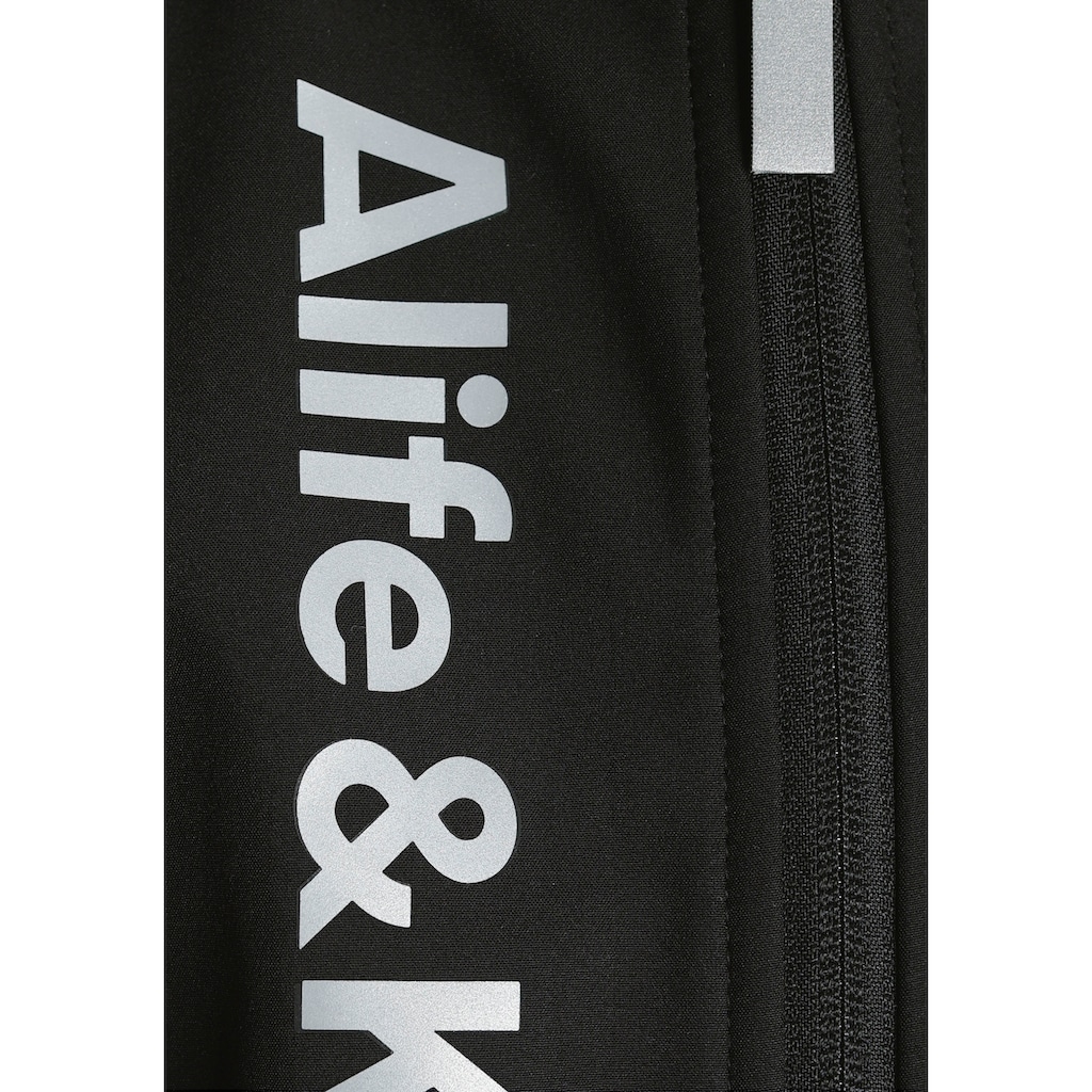 Alife & Kickin Softshelljacke »mit refelektierendem Logodruck«, mit Kapuze