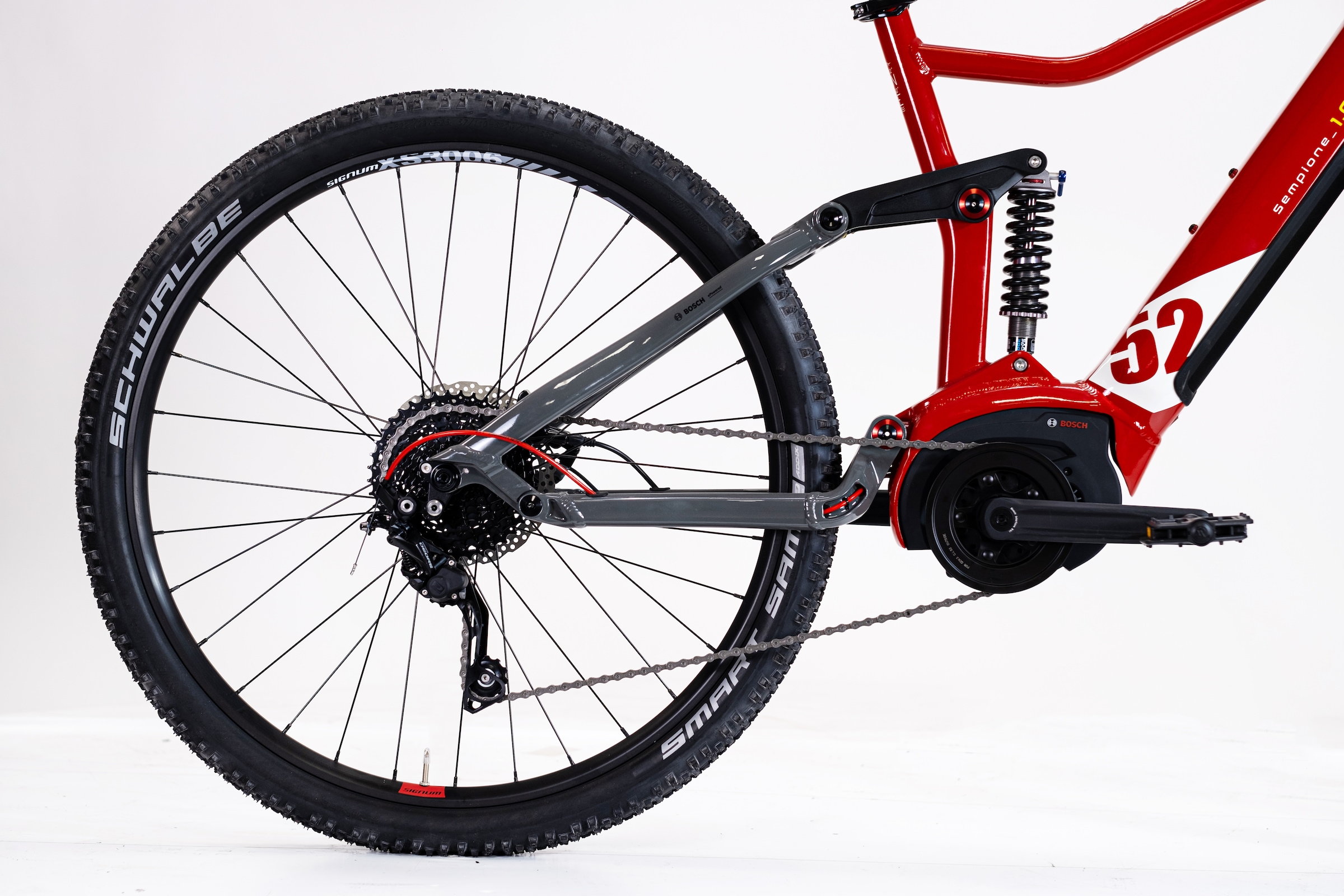 Lombardo »LOMBARDO SEMPIONE FULLY / BOSCH 500 Wh 29" rot 10 Gänge« 10 Gang Shimano DEORE RDM-6000 Schaltwerk Kettenschaltung Mittelmotor 250 W BOSCH PERFORMANCE LINE  36 V/250 W, Mittelmotor