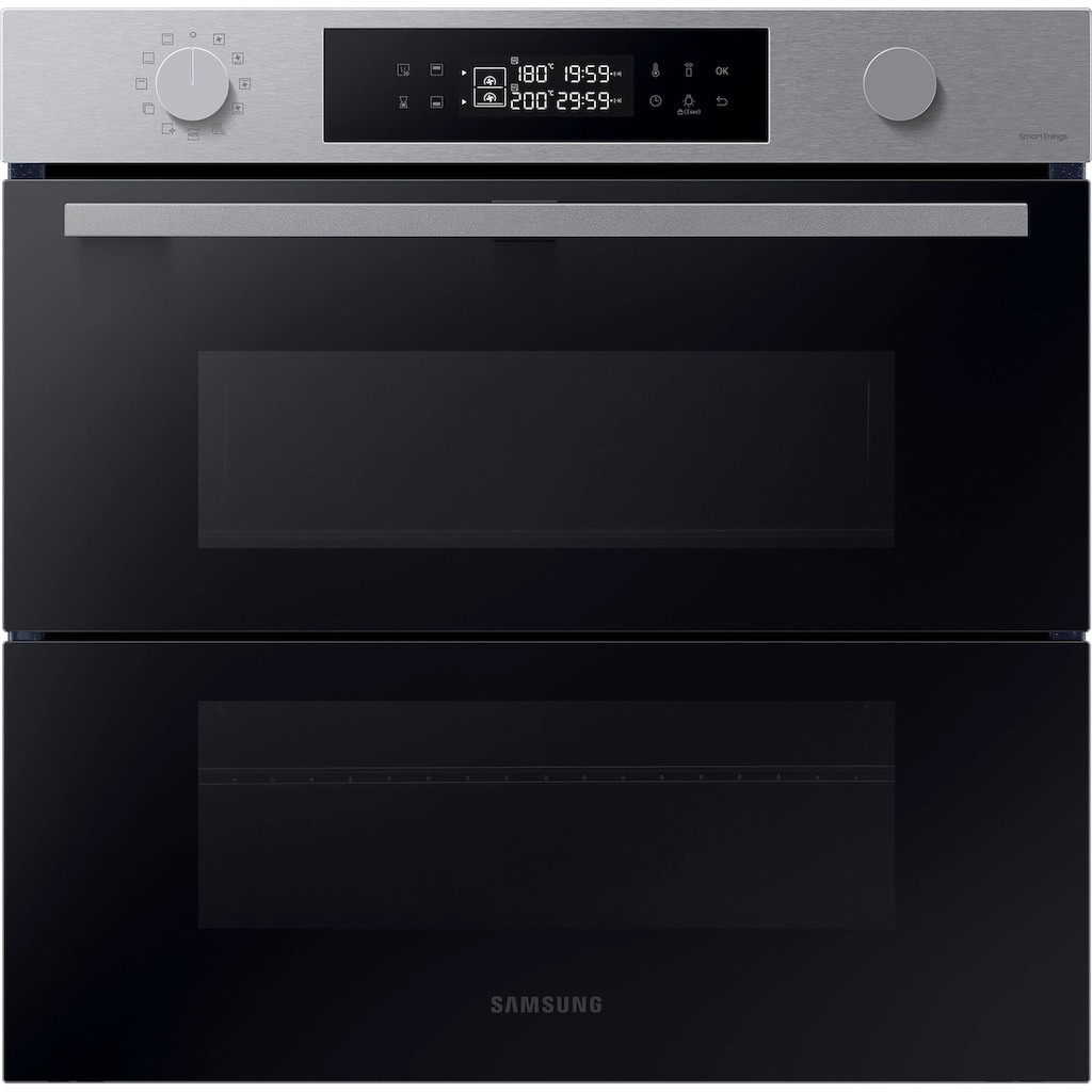 Samsung Pyrolyse Backofen »NV7B4530ZAS«, NV7B4530ZAS, Pyrolyse-Selbstreinigung, Dual Cook Flex – Ein Ofen. Zwei Garräume. Maximale Flexibilität.