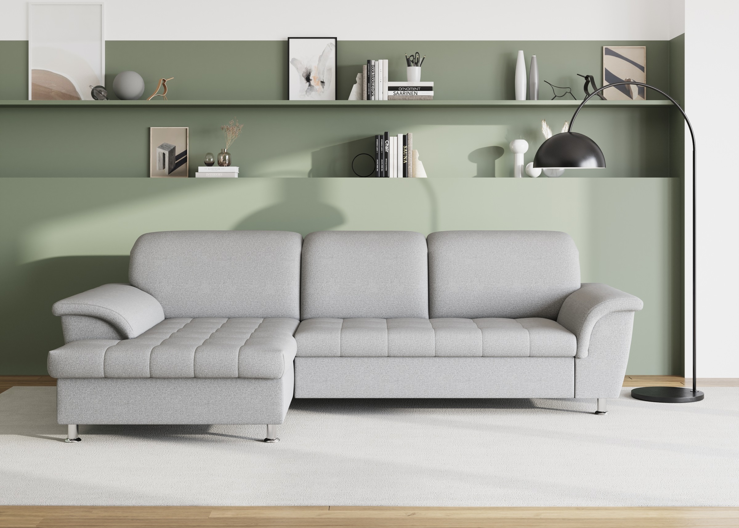 DOMO collection Ecksofa »Franzi Steppung im Sitzbereich B7T/H: 278/162/80 c günstig online kaufen
