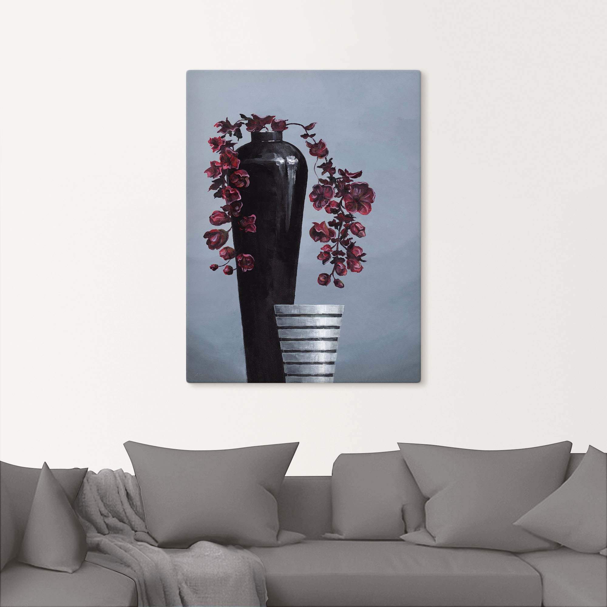 Artland Wandbild »Metallische Vasen«, Vasen & Töpfe, (1 St.), als Alubild, Outdoorbild, Leinwandbild, Wandaufkleber, versch. Größen