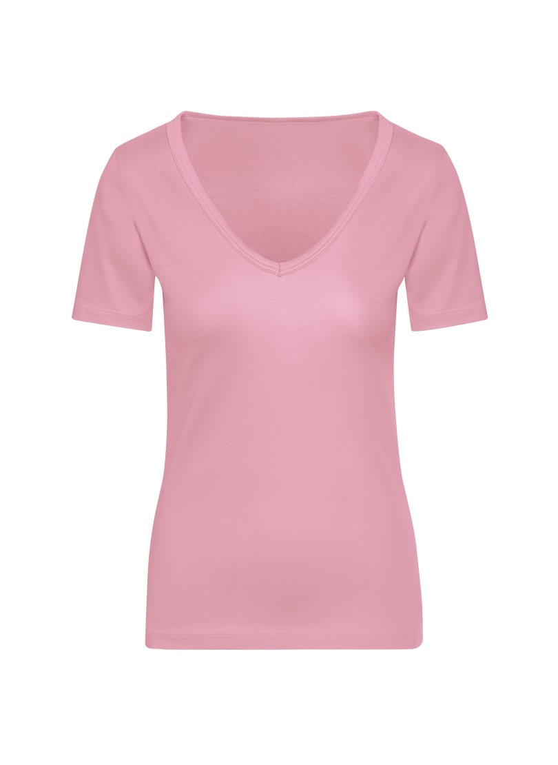 Trigema T-Shirt »TRIGEMA V-Shirt aus Baumwolle/Elastan«, (1 tlg.)