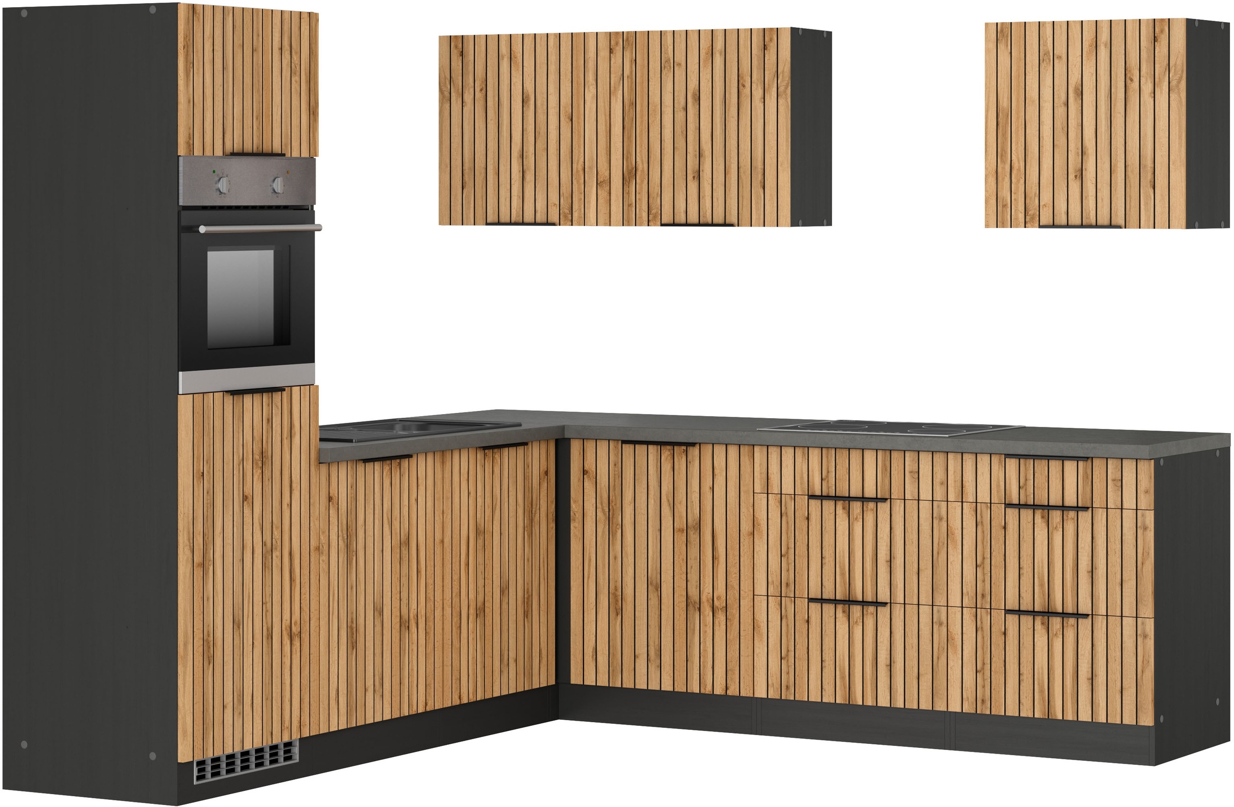 KOCHSTATION Winkelküche "KS-Lagos, Stellbreite 240/240 cm, wahlweise mit E- günstig online kaufen