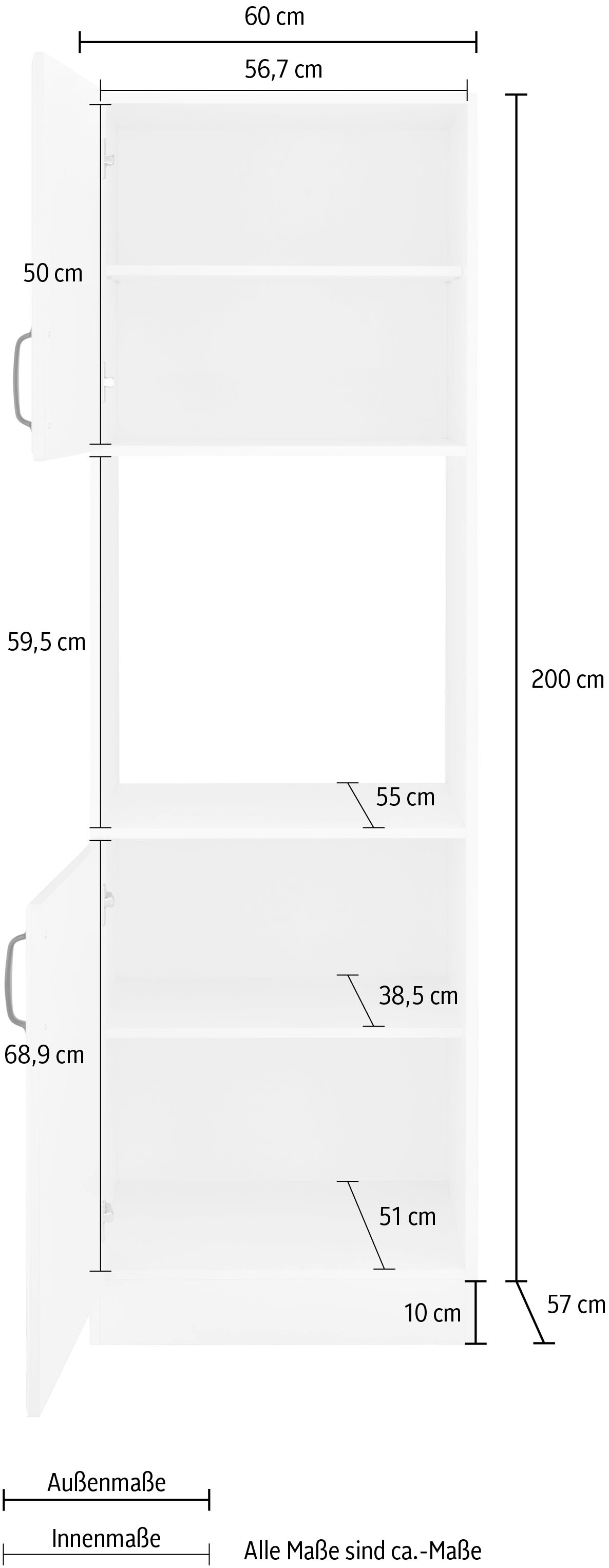 wiho Küchen Backofenumbauschrank »Erla«, 60 cm breit mit Kassettenfront  online bestellen