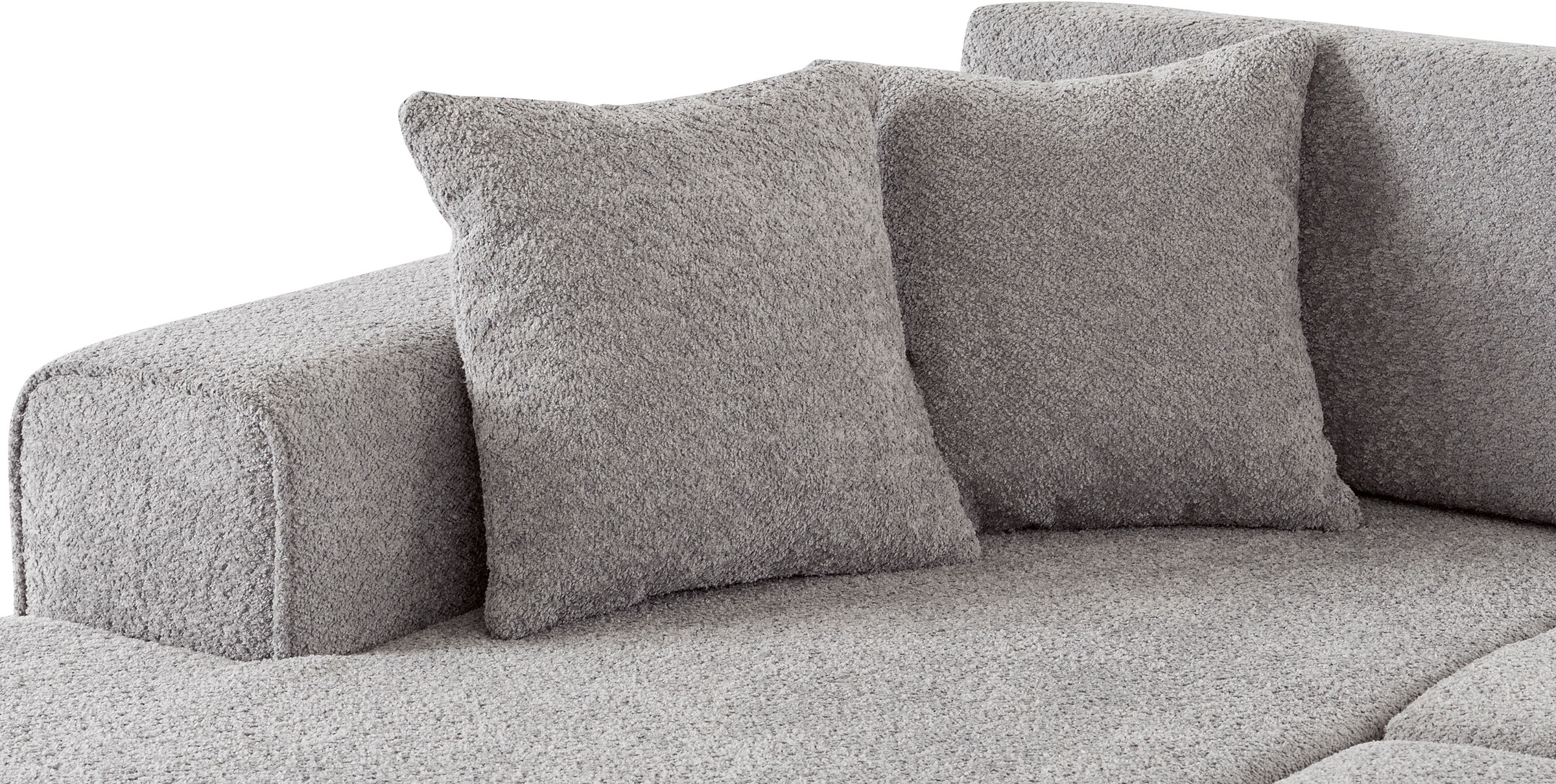Guido Maria Kretschmer Home&Living Ecksofa »Györ«, L-Form, wahlweise mit Bettfunktion und Bettkasten incl. 2 Zierkissen