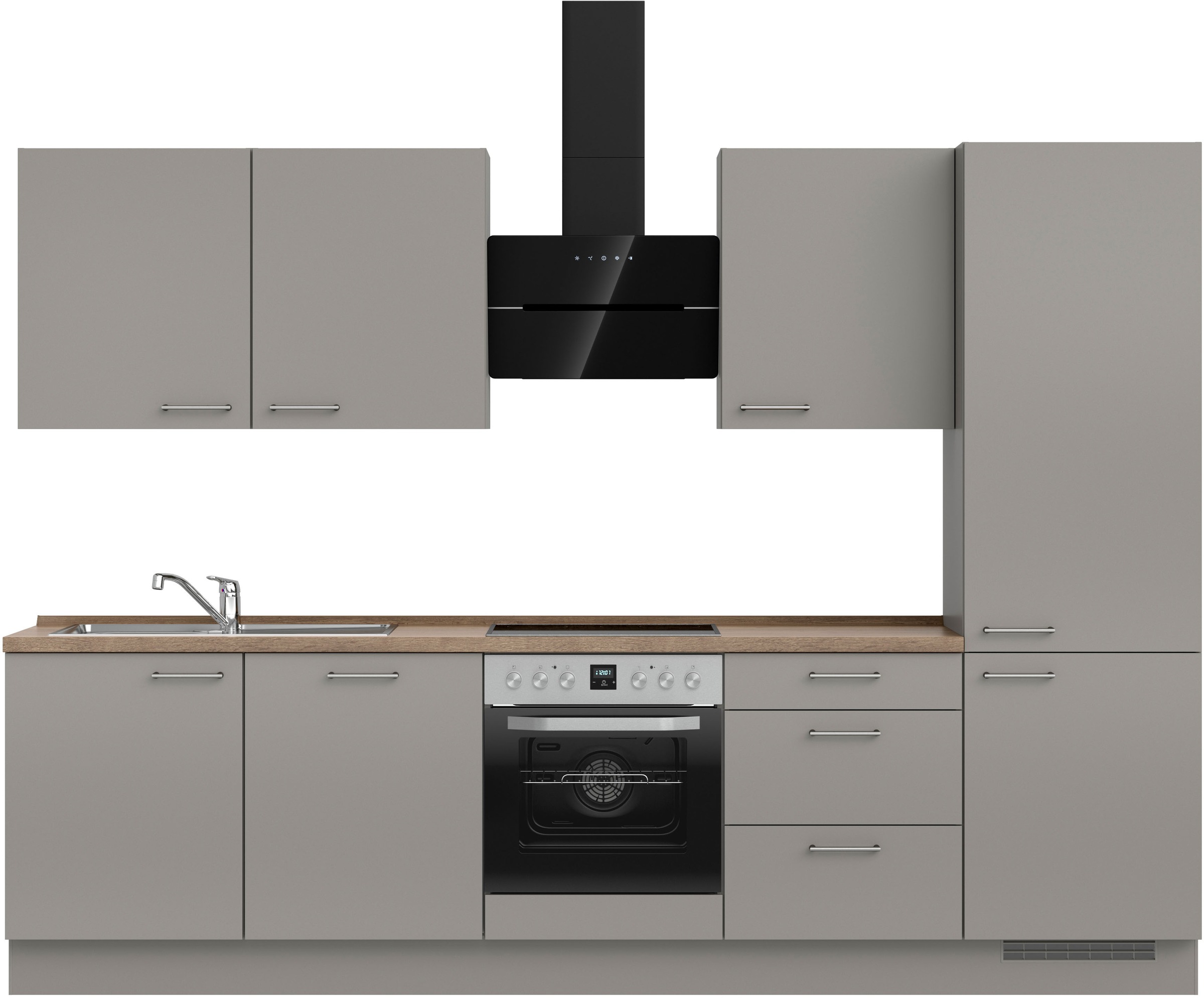 nobilia® Küchenzeile »"Laser II", Ausrichtung wählbar, Breite 300 cm« vormo günstig online kaufen