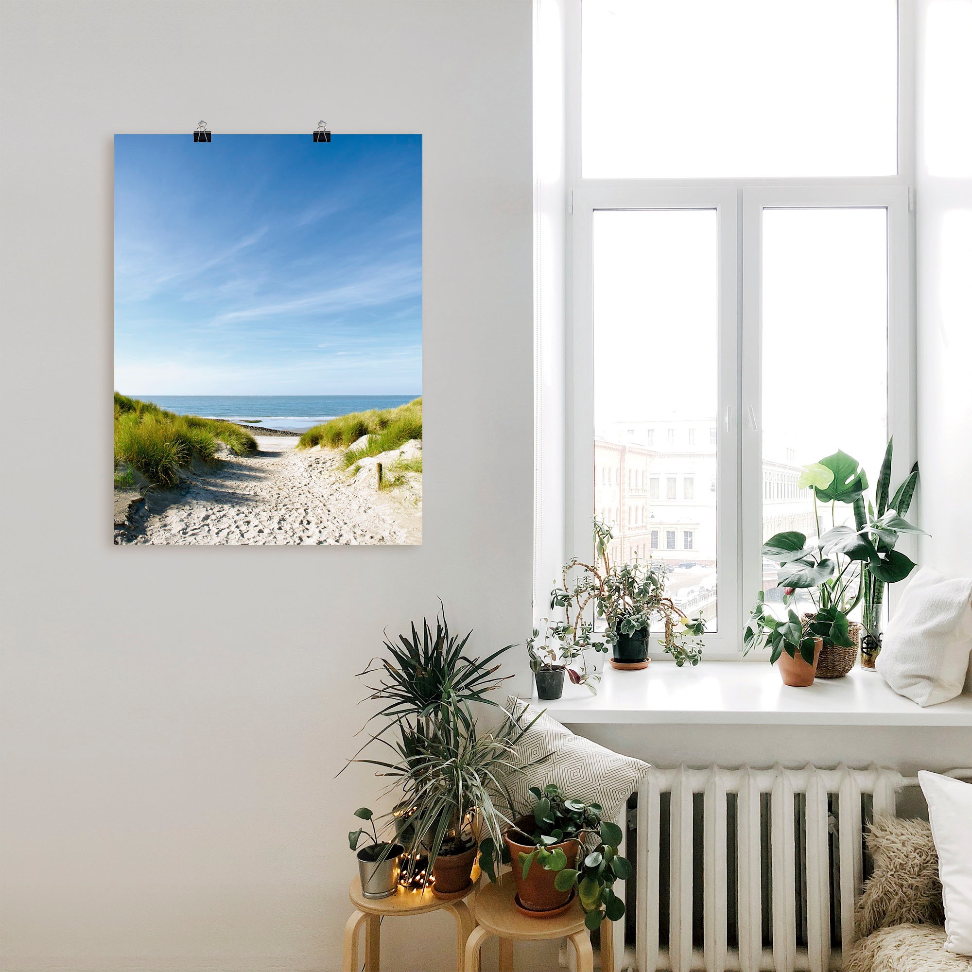 Artland Wandbild »Strand mit Sanddünen und Weg zur See«, Strand, (1 St.), a günstig online kaufen