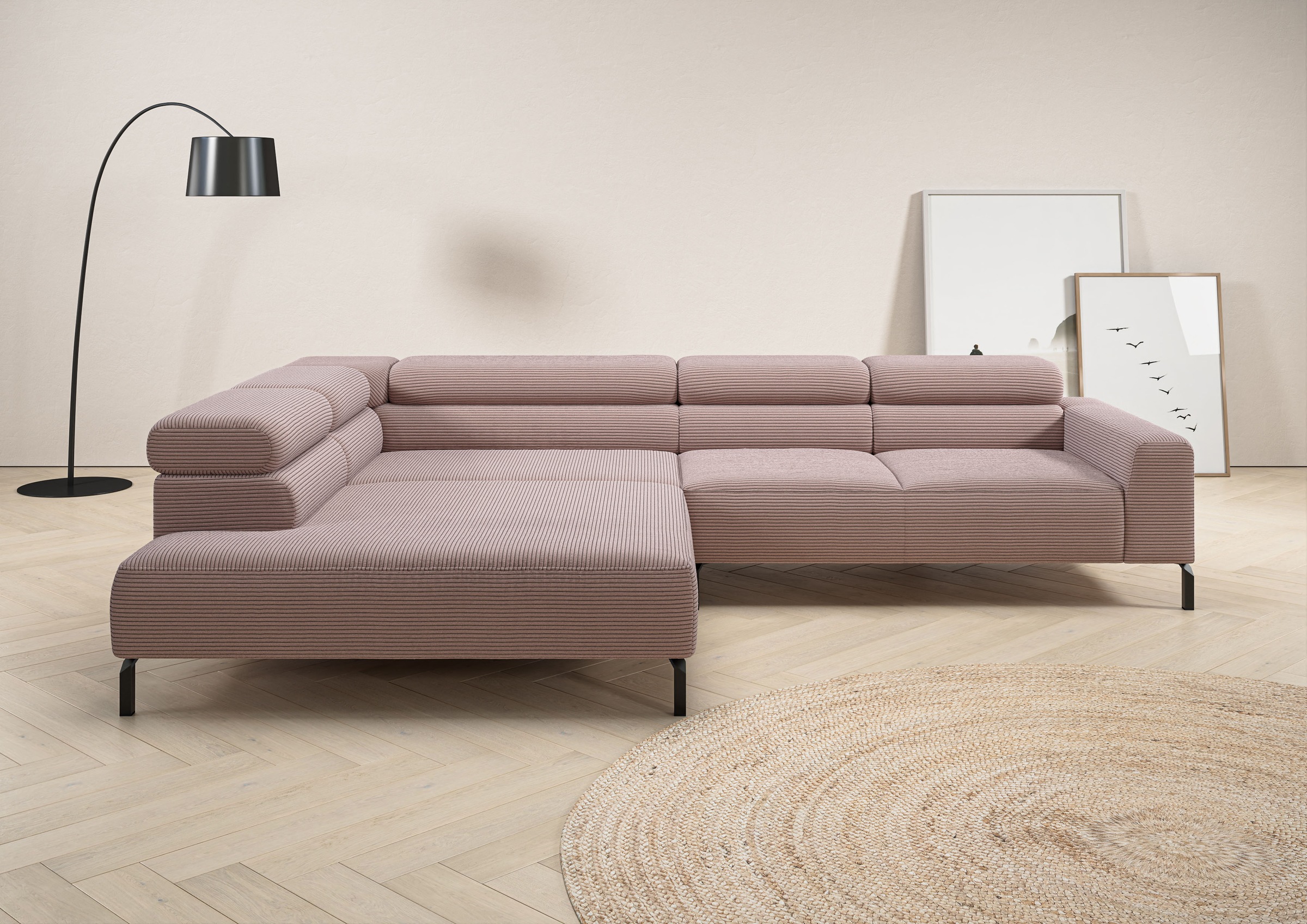 PLACES OF STYLE Ecksofa »Antonelli, L-Form, inkl. Kopfteilverstellung, Brei günstig online kaufen