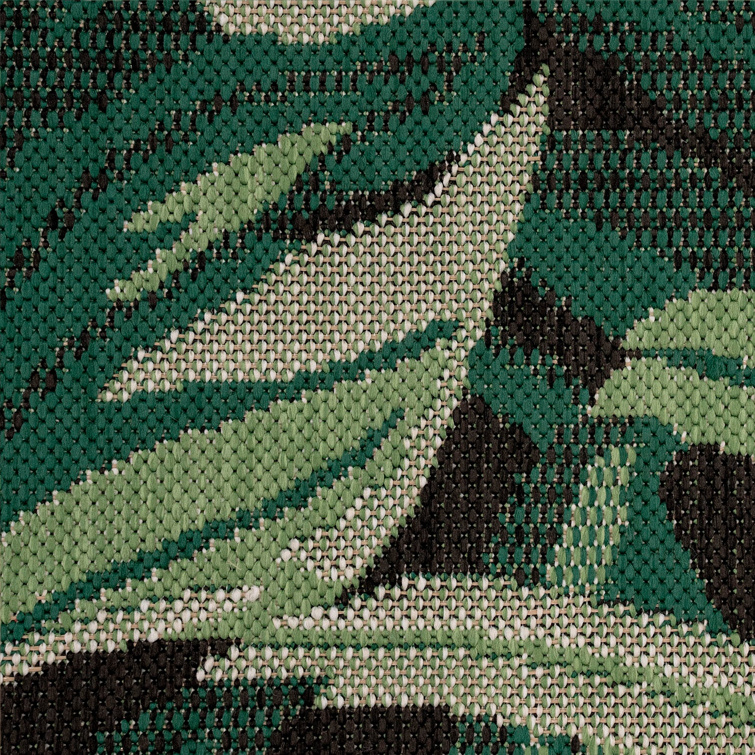 Paco Home Teppich »Ostende 551«, rechteckig, 4 mm Höhe, Flachgewebe, Motiv Palmenblätter, In- und Outdoor geeignet
