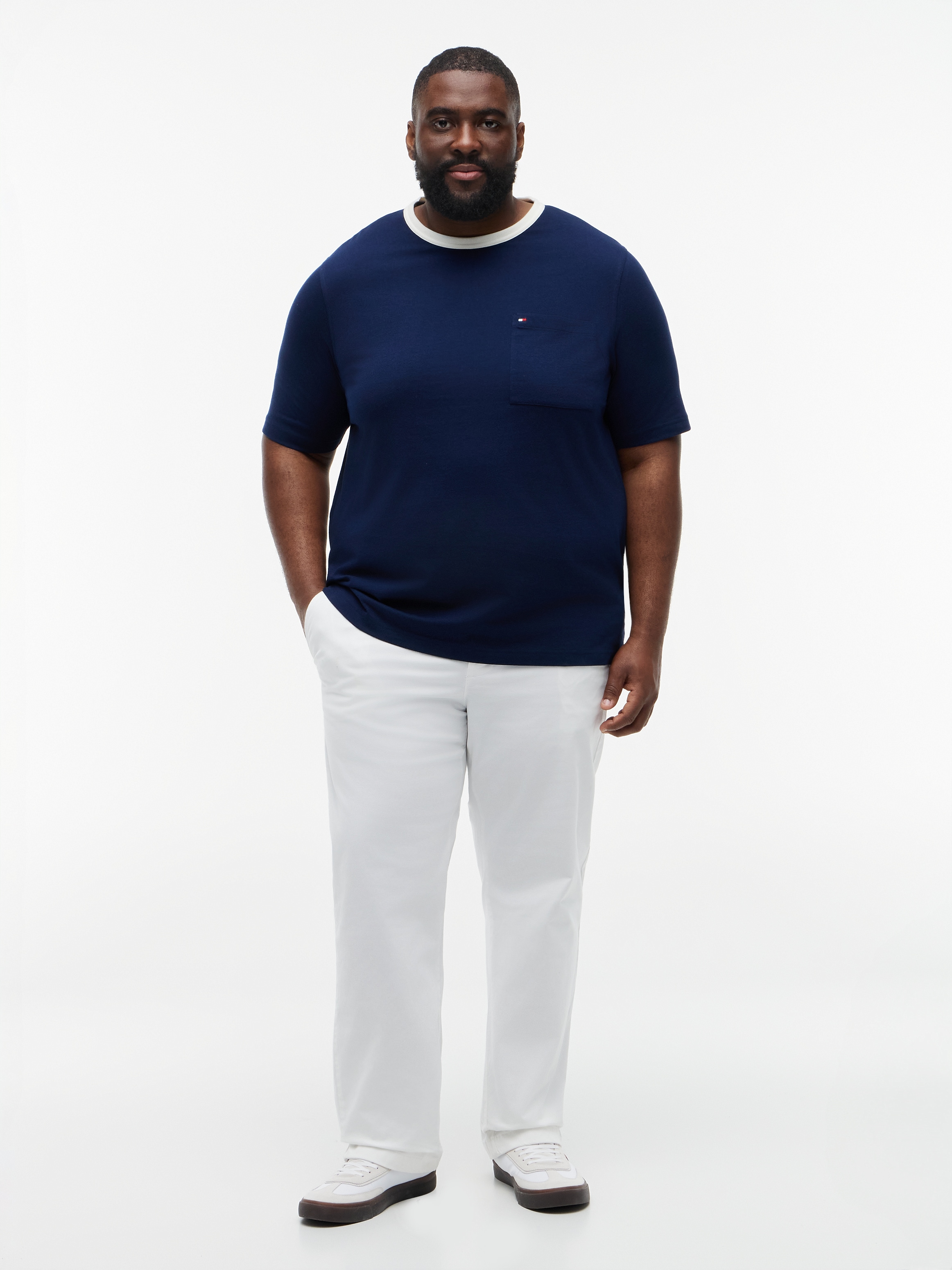 Tommy Hilfiger Big & Tall T-Shirt »BT-MESH NECKTRIM« Große Größen