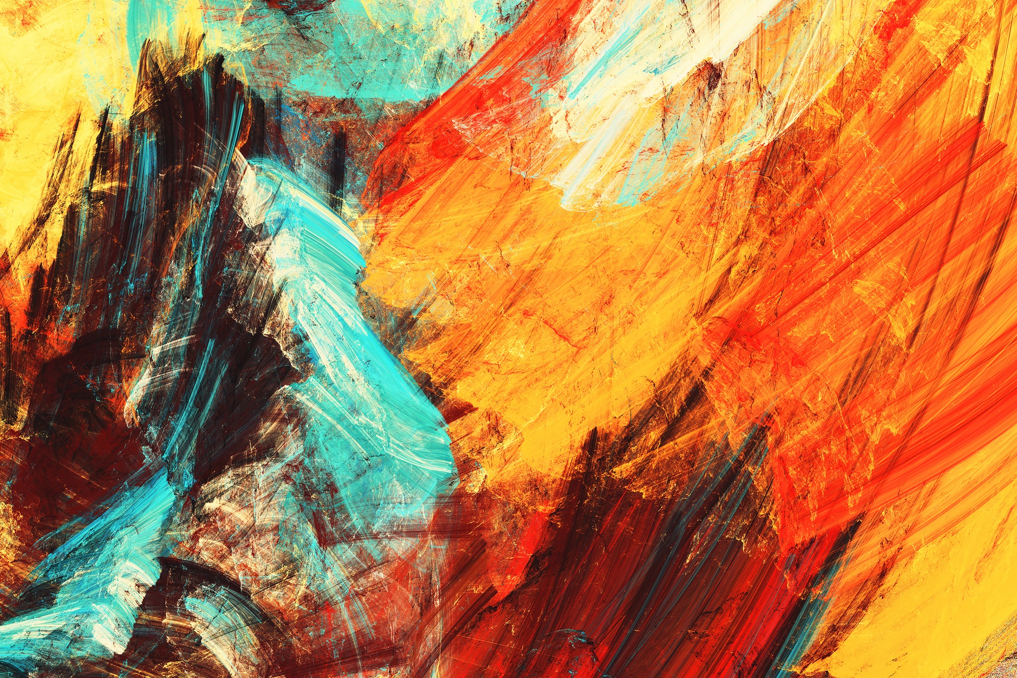 queence Leinwandbild »Colorful« Abstrakt 1 Stk. tlg. mit sehr guten Schalla günstig online kaufen