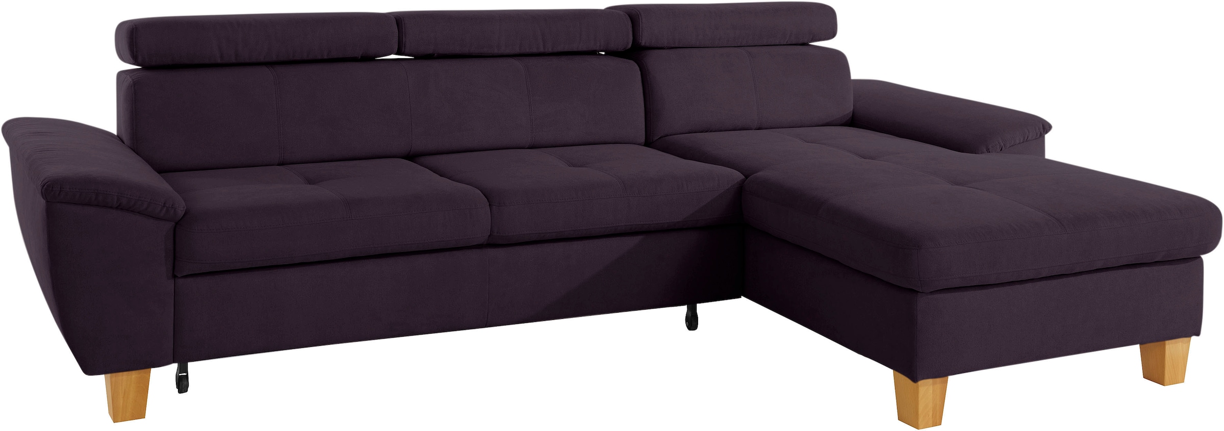 exxpo - sofa fashion Ecksofa »Enya, aufwendige Detailverarbeitung, hoher Sitzkomfort, bequem, L-Form« inkl. Kopfteilverstellung, wahlweise mit Bettfunktion und Bettkasten