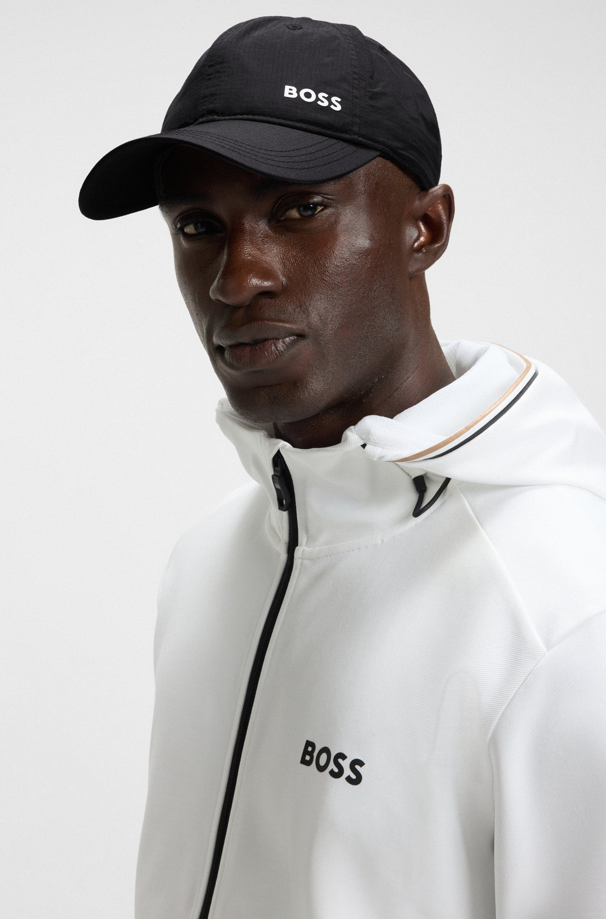 BOSS GREEN Fitted Cap »Lach-RS«, Technical Sport Ripstop, UV-Protection, Weite verstellbar