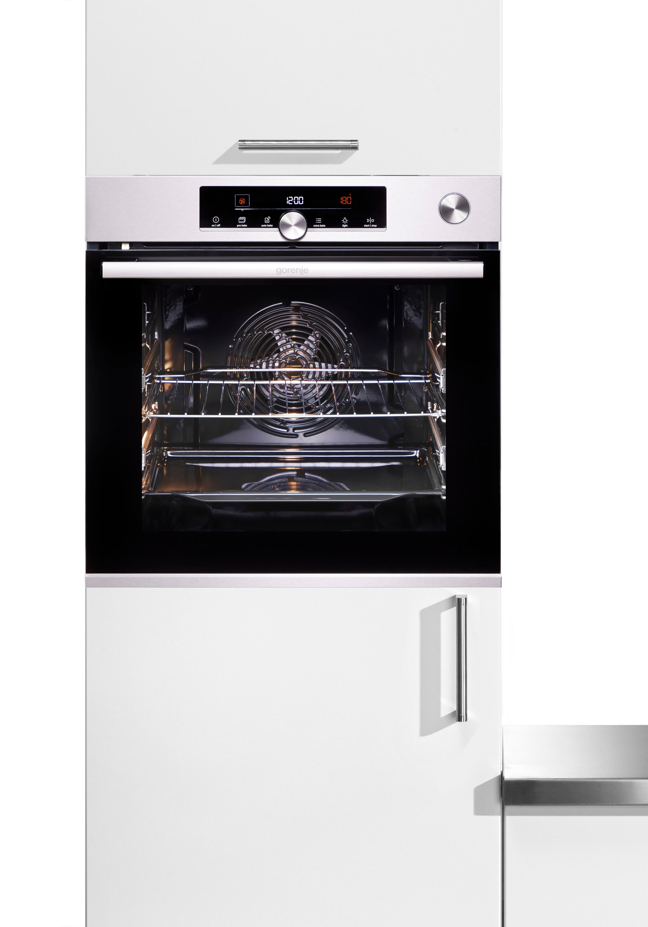 GORENJE Backofen  »BPSA6747A08XWI«, Pyrolyse, 2fach Teleskopauszug, Wassertank für Dampf, AirFry-Funktion