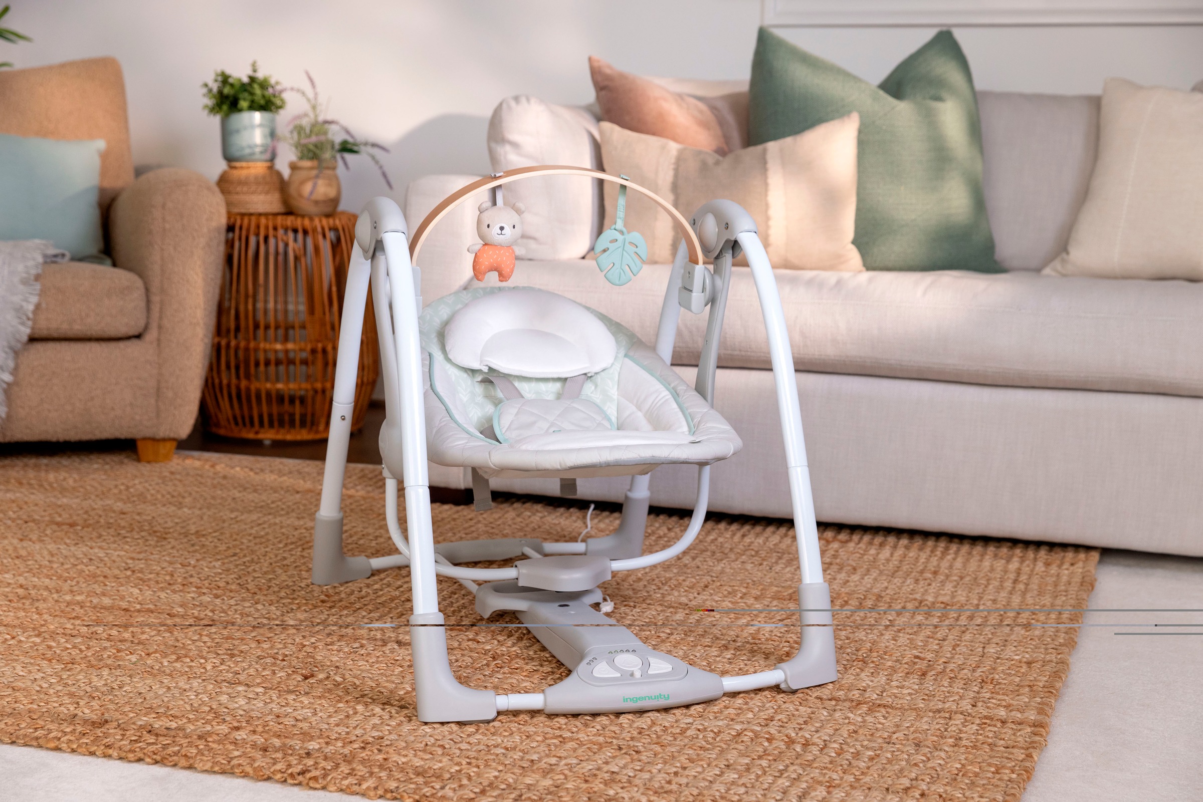 ingenuity Babywippe »Cozy Spot Swing 'n Go Portable Swing«, bis 9 kg, mit Sound-Effekt