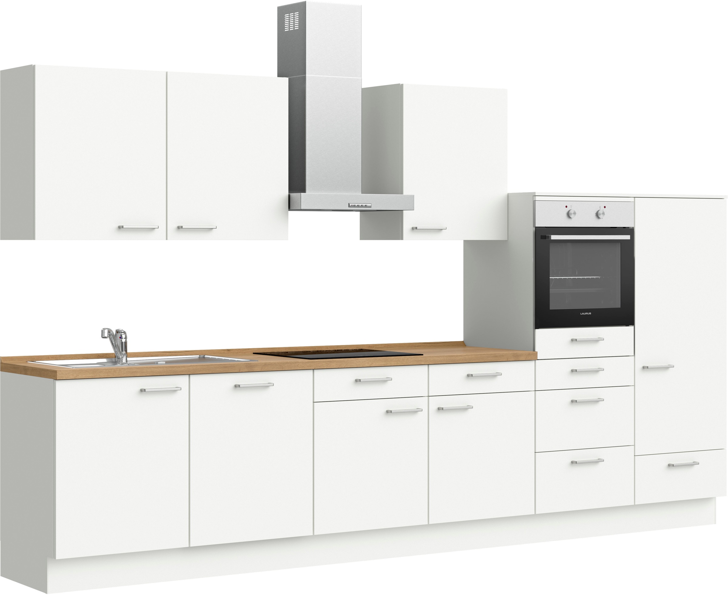 nobilia® Küchenzeile »"Touch I"«, vormontiert, Ausrichtung wählbar, Breite 360 cm, wahlw. mit E-Geräten