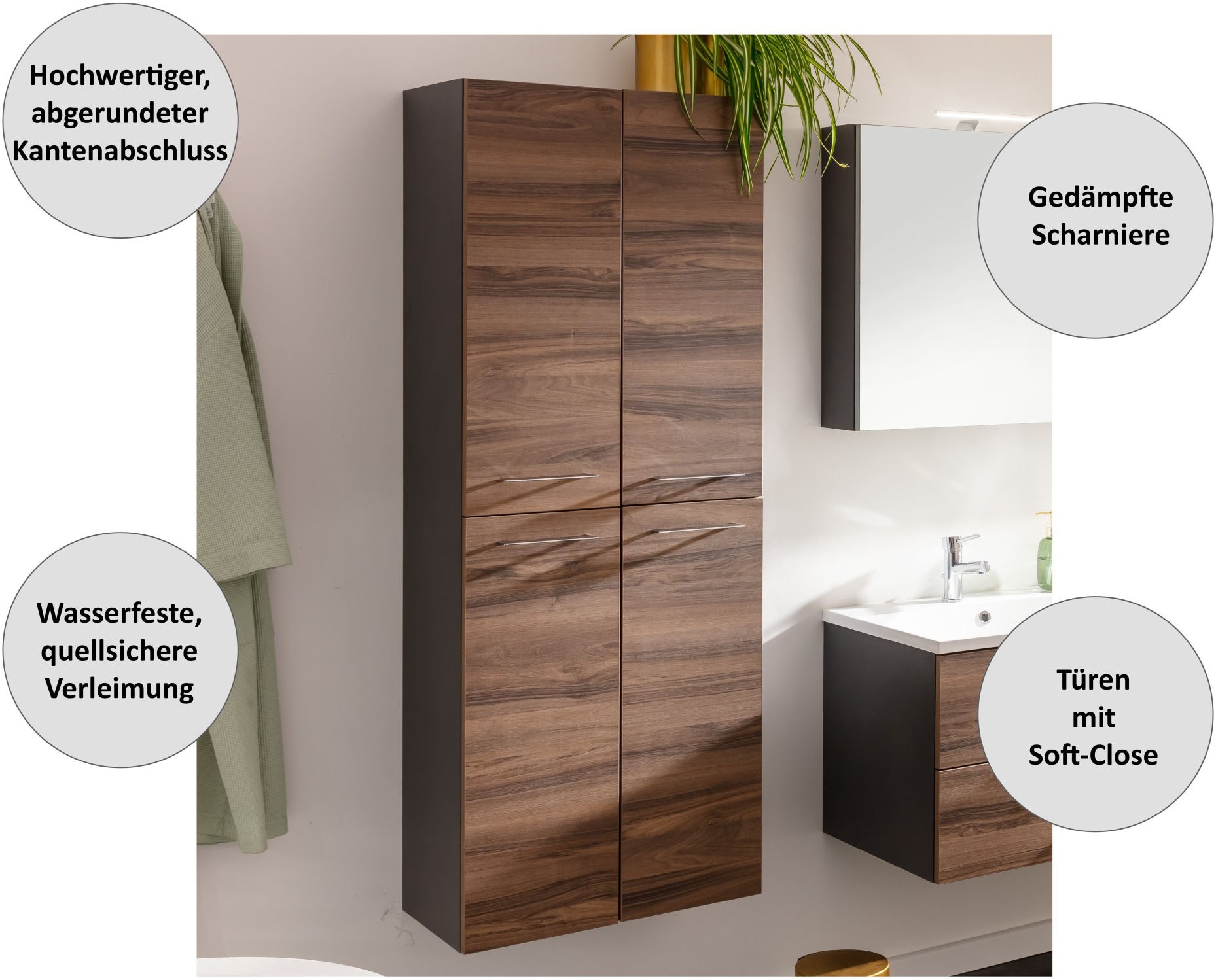 welltime Hochschrank »Lacona«