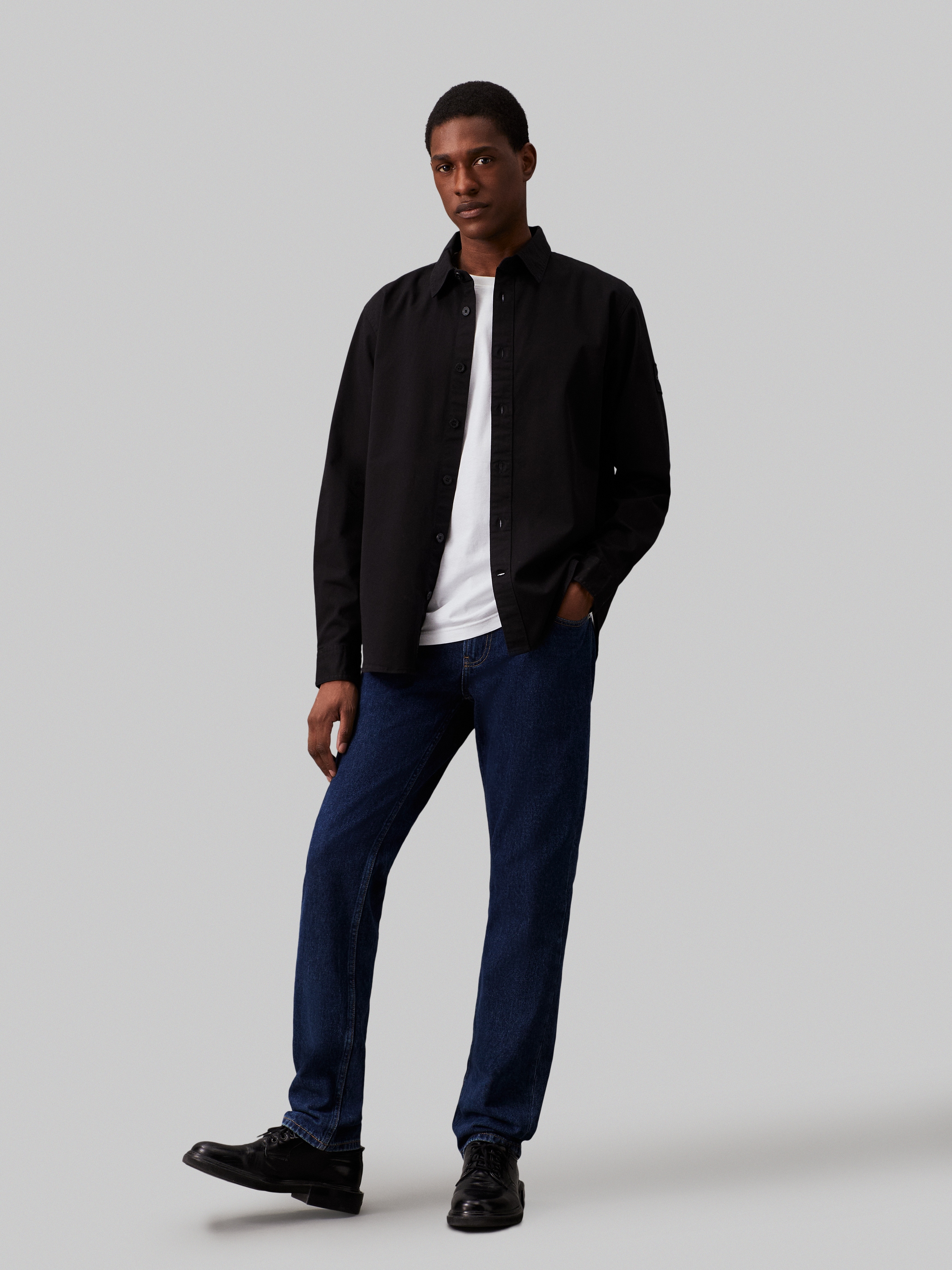 Calvin Klein Jeans Langarmhemd »MONOLOGO BADGE RELAXED SHIRT«