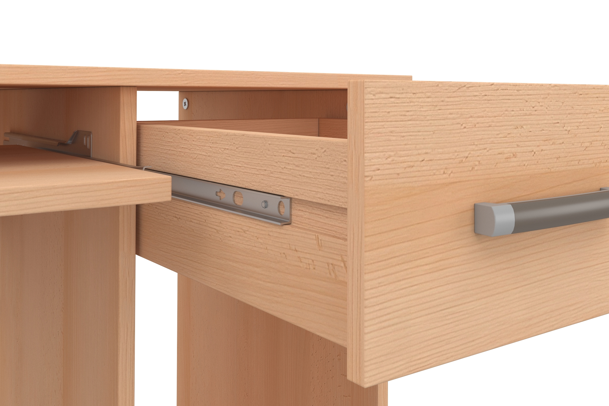 VOGL Möbelfabrik Schreibtisch »Don«, mit Tastatur- & Druckerauszug, Breite 137,5 cm, Made in Germany