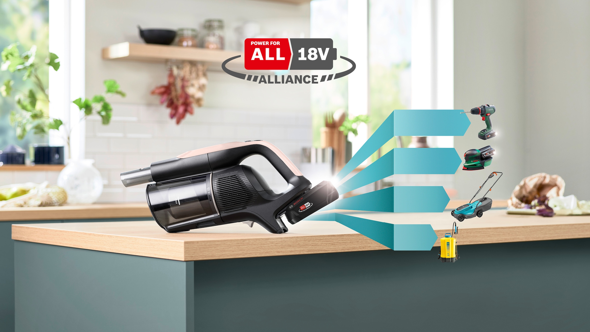 BOSCH Akku-Stielstaubsauger »Unlimited 10 BKS1041RHF, MicroClean™ Technology, Display, Knickrohr«, HEPA-Filtersystem, 10 Jahre Motorgarantie, LED-Licht, powder rose