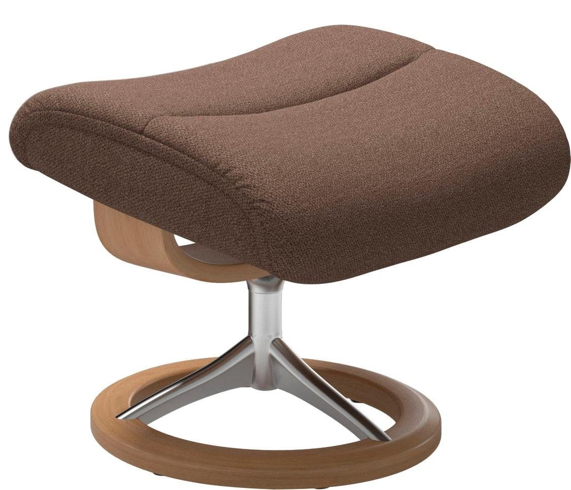 Stressless® Relaxsessel »View«, (Set, Relaxsessel mit Hocker), mit Signature Base, Größe M,Gestell Eiche