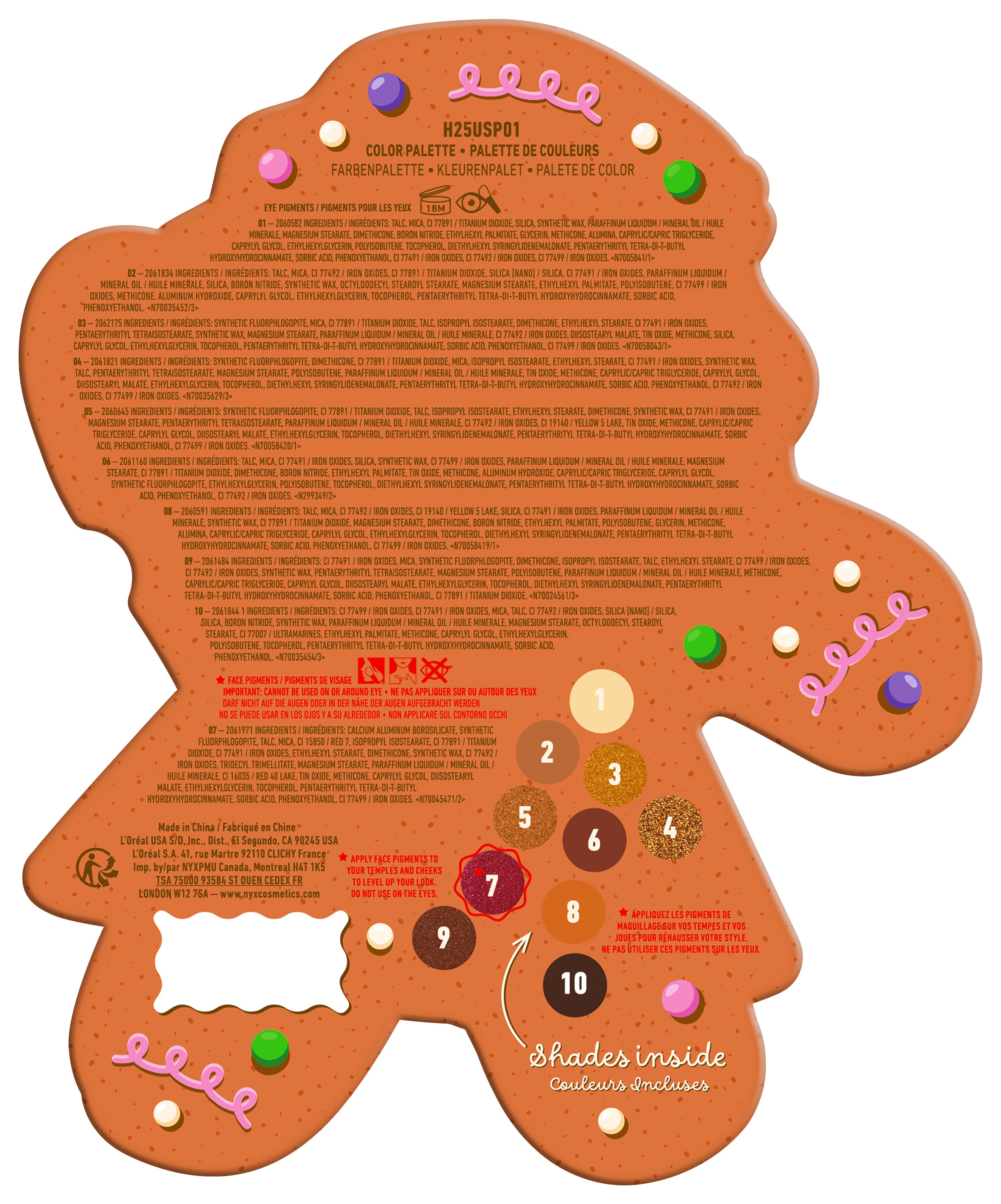 NYX Lidschatten-Palette »NYX Professional Makeup Gingerbraddie Palette«