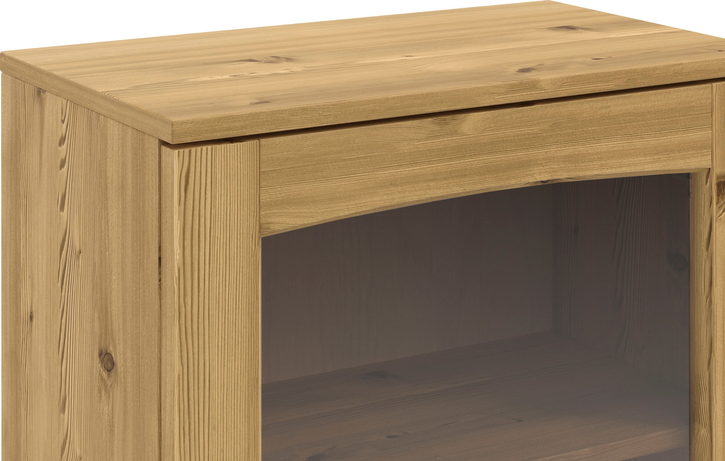 KOCHSTATION Hängeschrank »KS-Osby«, (1 St.), Kiefer massiv, Breite 50 cm, Tür mit Glaseinsatz