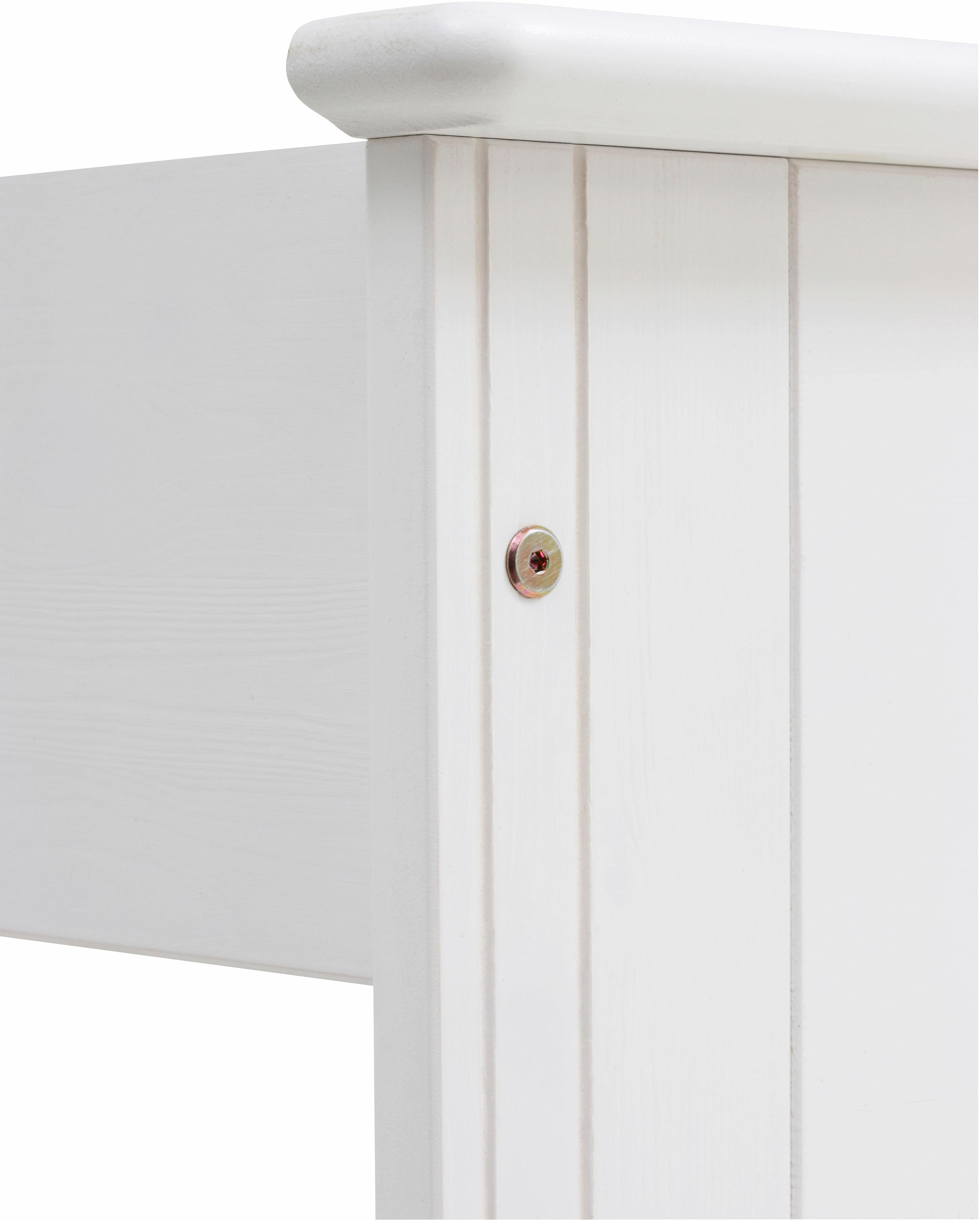 Home affaire Massivholzbett »Hugo, hohe Belastbarkeit! FSC® zertifiziertes Massivholz, Landhausstil«, (Breite/Belastbarkeit 180cm/200KG, 140cm/180KG), Stauraumbett aus massiver Kiefer