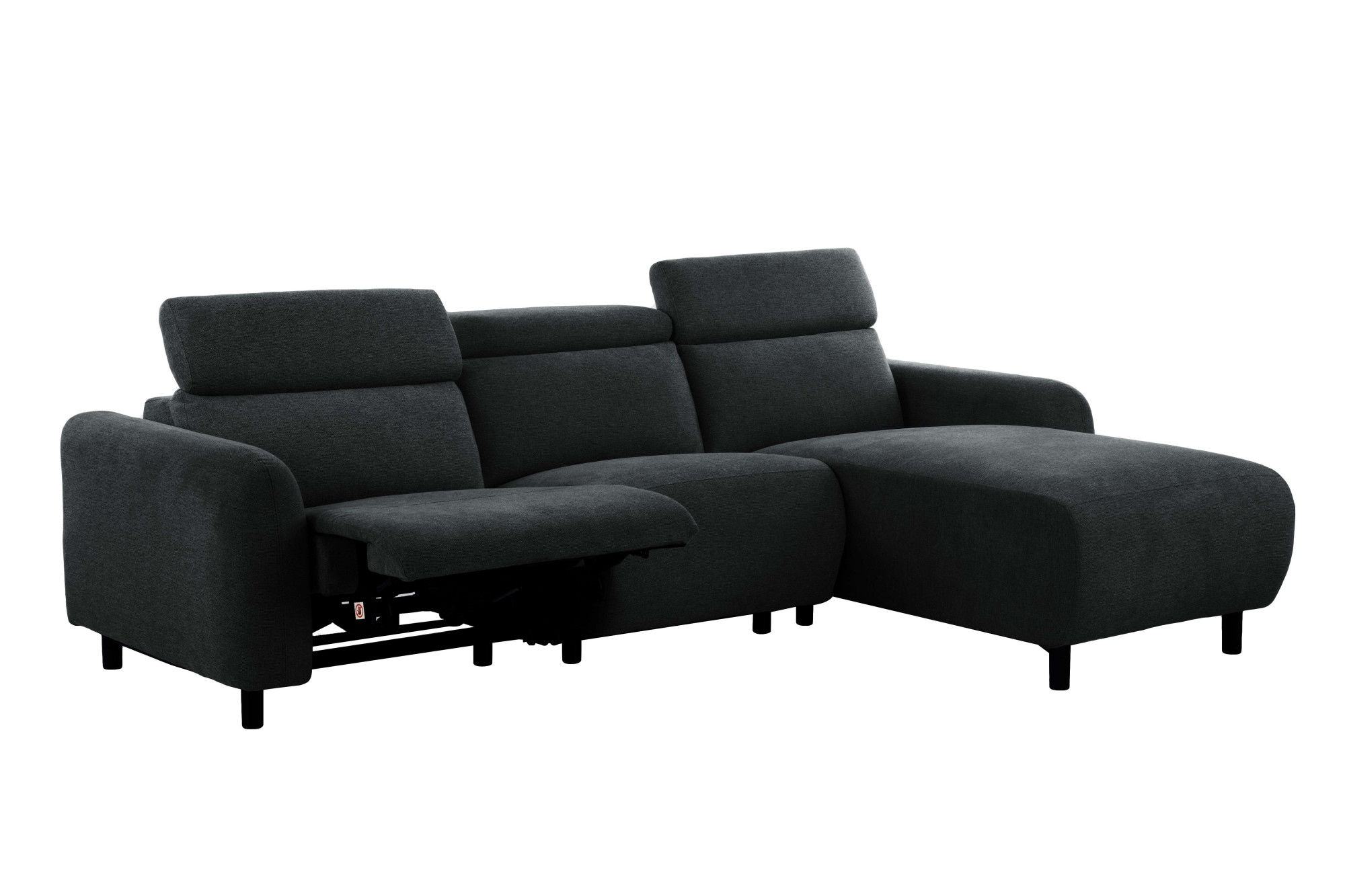 Home affaire Ecksofa »SKAANE Struktur, L-Form, 274 cm, manuelle u. elektrische Funktion,«, 274 cm, mit Kopfteilverstellung und man. oder elektr. Relaxfunktion