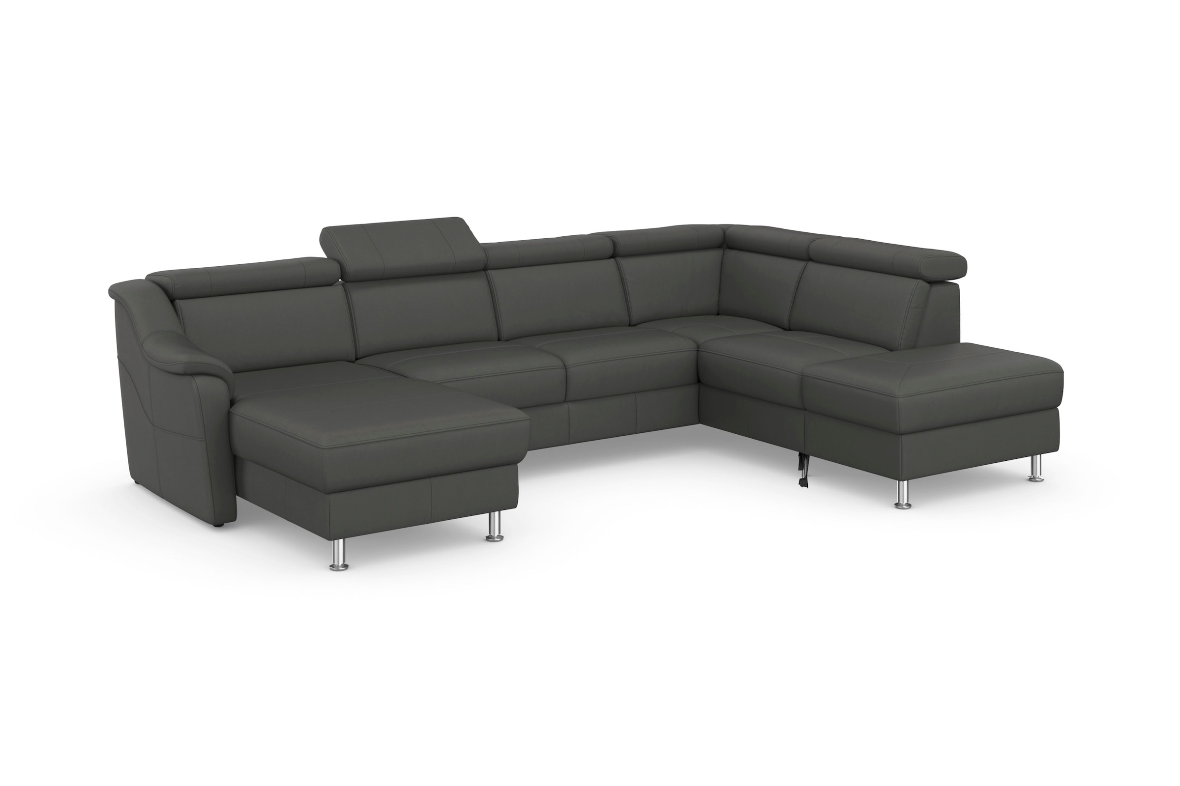 sit&more Wohnlandschaft »Freetown U-Form«, Kopfteilverstellung und Federkern, wahlweise mit Bettfunktion