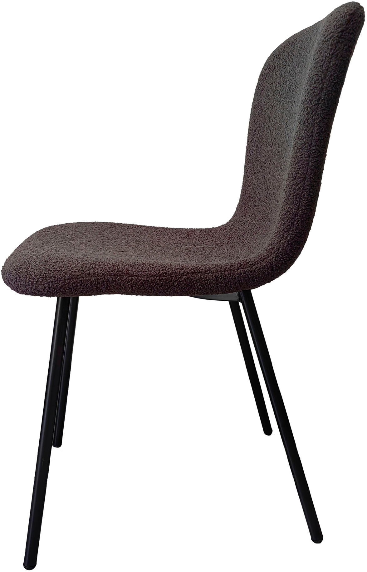 SalesFever 4-Fußstuhl, (Set), 4 St., Bouclé, ergonomisch geformte Sitzfläche und Rückenlehne