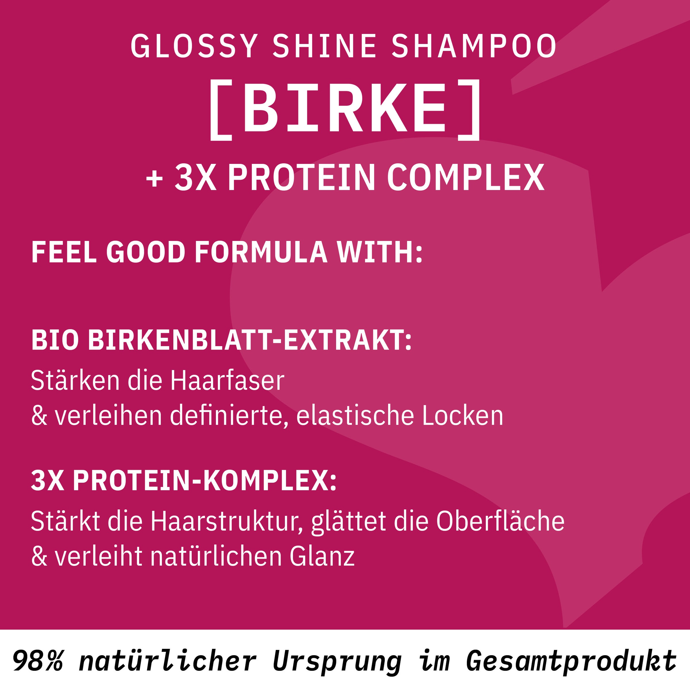 SANTE Haarshampoo »Glossy Shine Shampoo Birke +3-fach Protein Komplex« für glanzloses Haar, mit Birkenblattextrakt, vegan formuliert