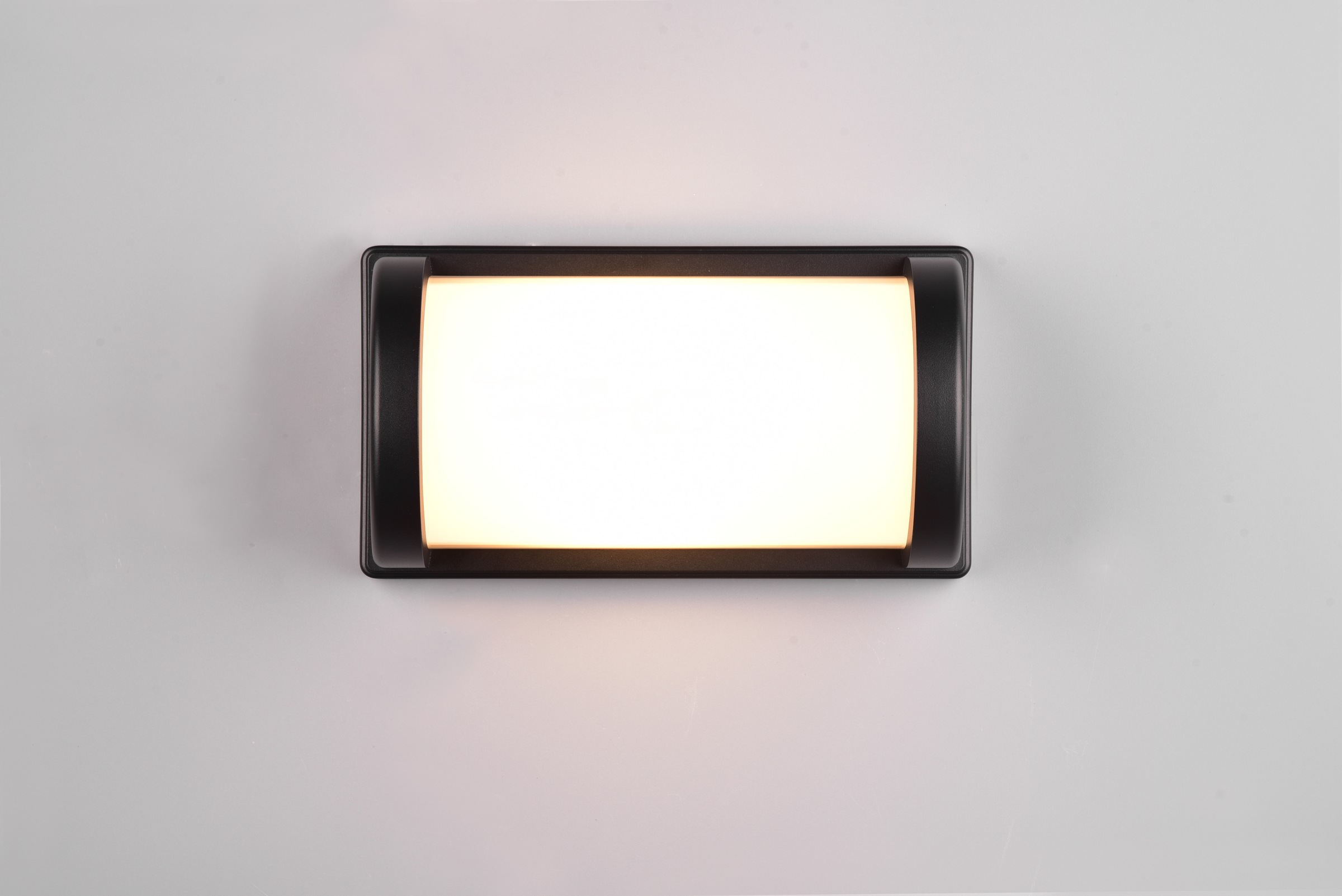 REALITY Leuchten Außen-Wandleuchte »PUELO, Outdoor Wandlampe Hauswand Fassade Garten, exkl 1x E27 max 10W«, 1 flammig, Leuchtmittel E27 | Leuchtmittel wechselbar, halbrunde Aussen Wandlampe aus Aluminium, IP44, Höhe 26cm Breite 14 cm