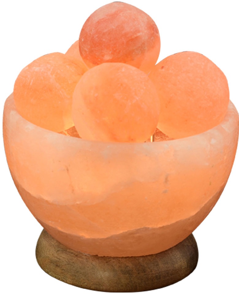 HIMALAYA SALT DREAMS Salzkristall-Tischlampe »Salzkristallschale«, Leuchtmi günstig online kaufen