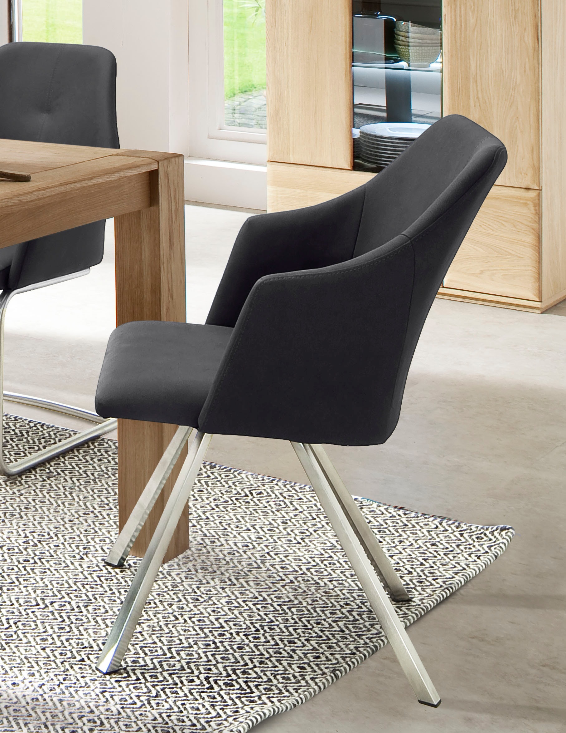 MCA furniture Esszimmerstuhl »Madita 4 Fuß Stuhl B-eckig«, (Set), 2 St., Ve günstig online kaufen
