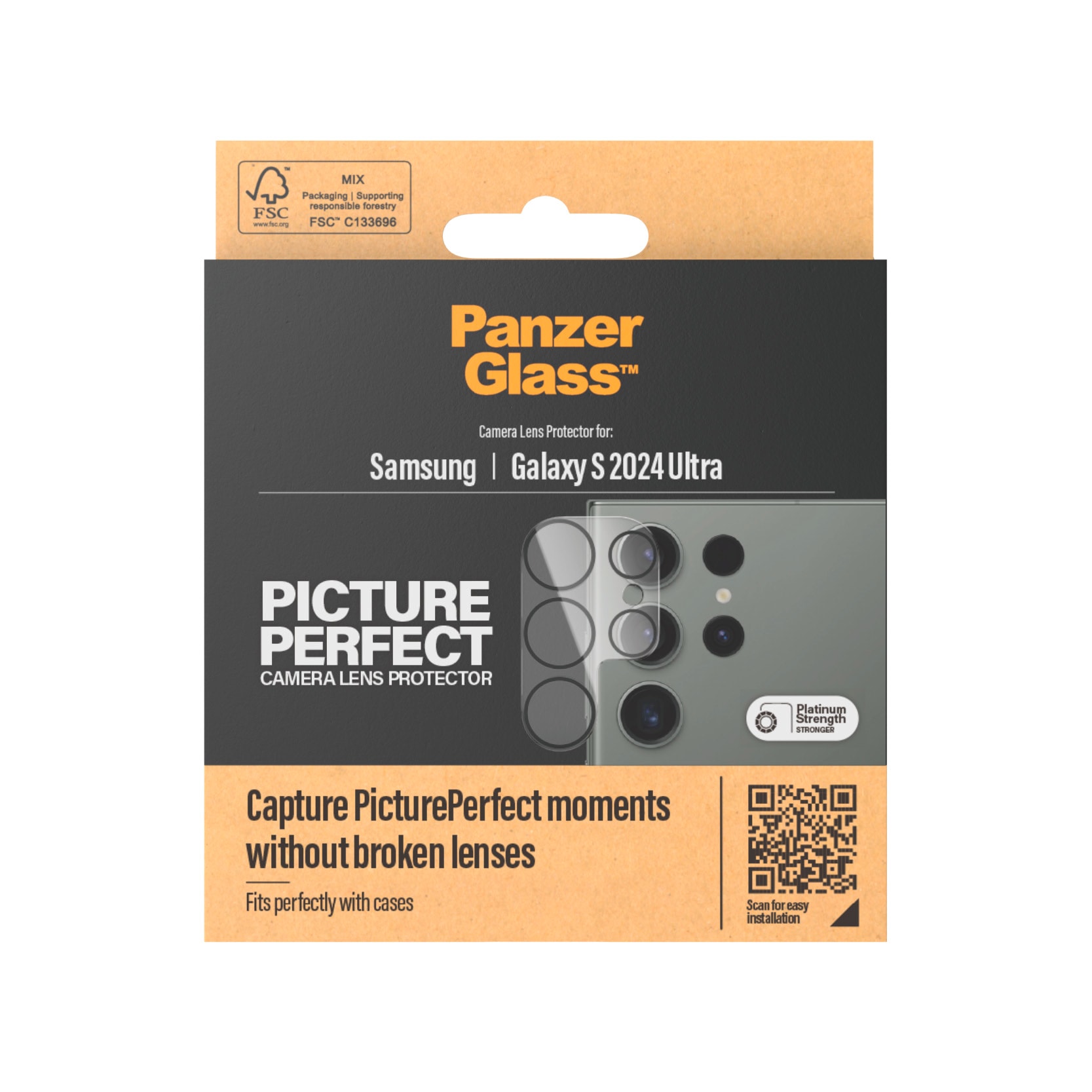 PanzerGlass Kameraschutzglas »PicturePerfect Camera Lens Protector« für Samsung Galaxy S24 Ultra Lens Cover, stoßfest, kratzbeständig