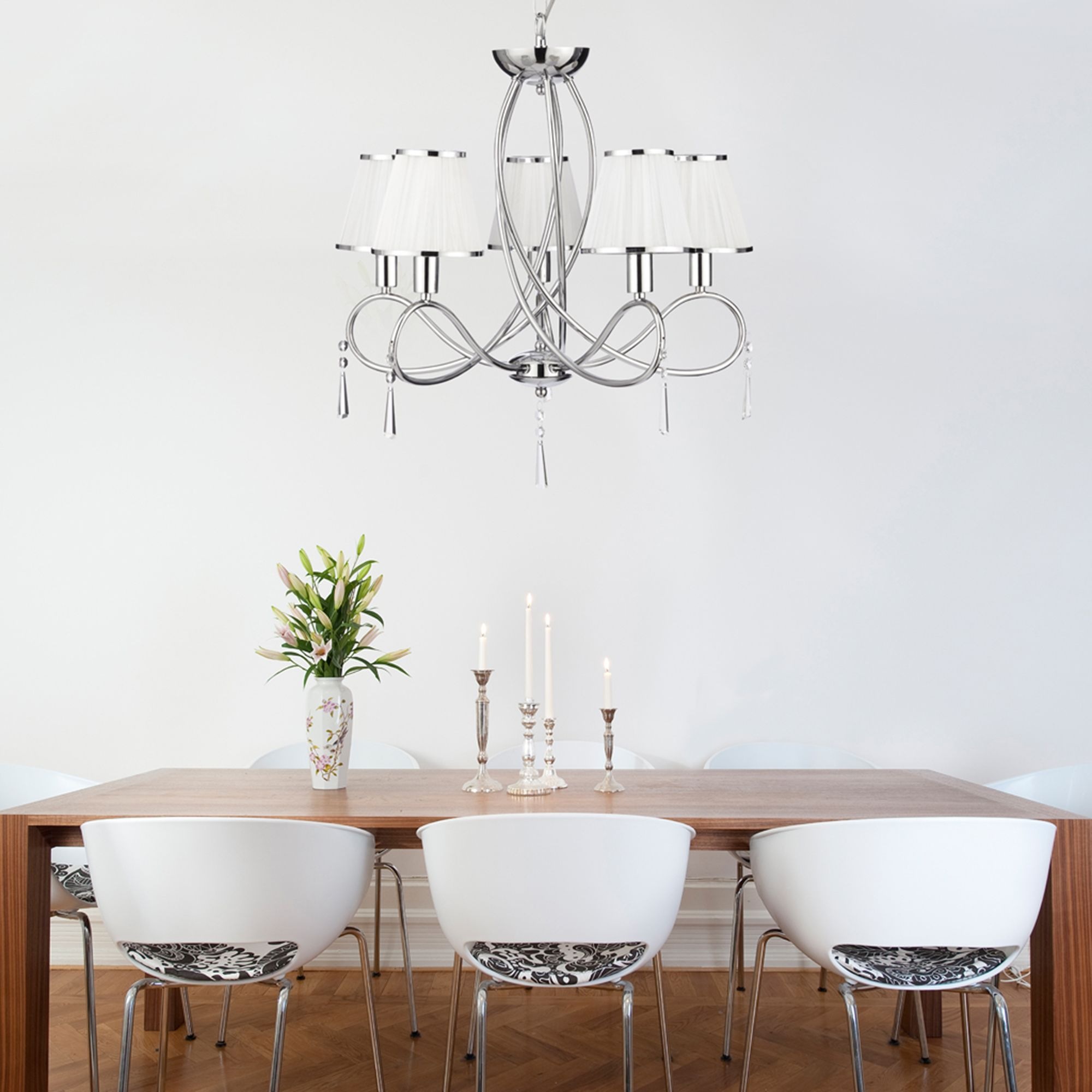 Searchlight Kronleuchter »Hängeleuchte Simplicity, 5-flammig«, 5 flammig, L günstig online kaufen