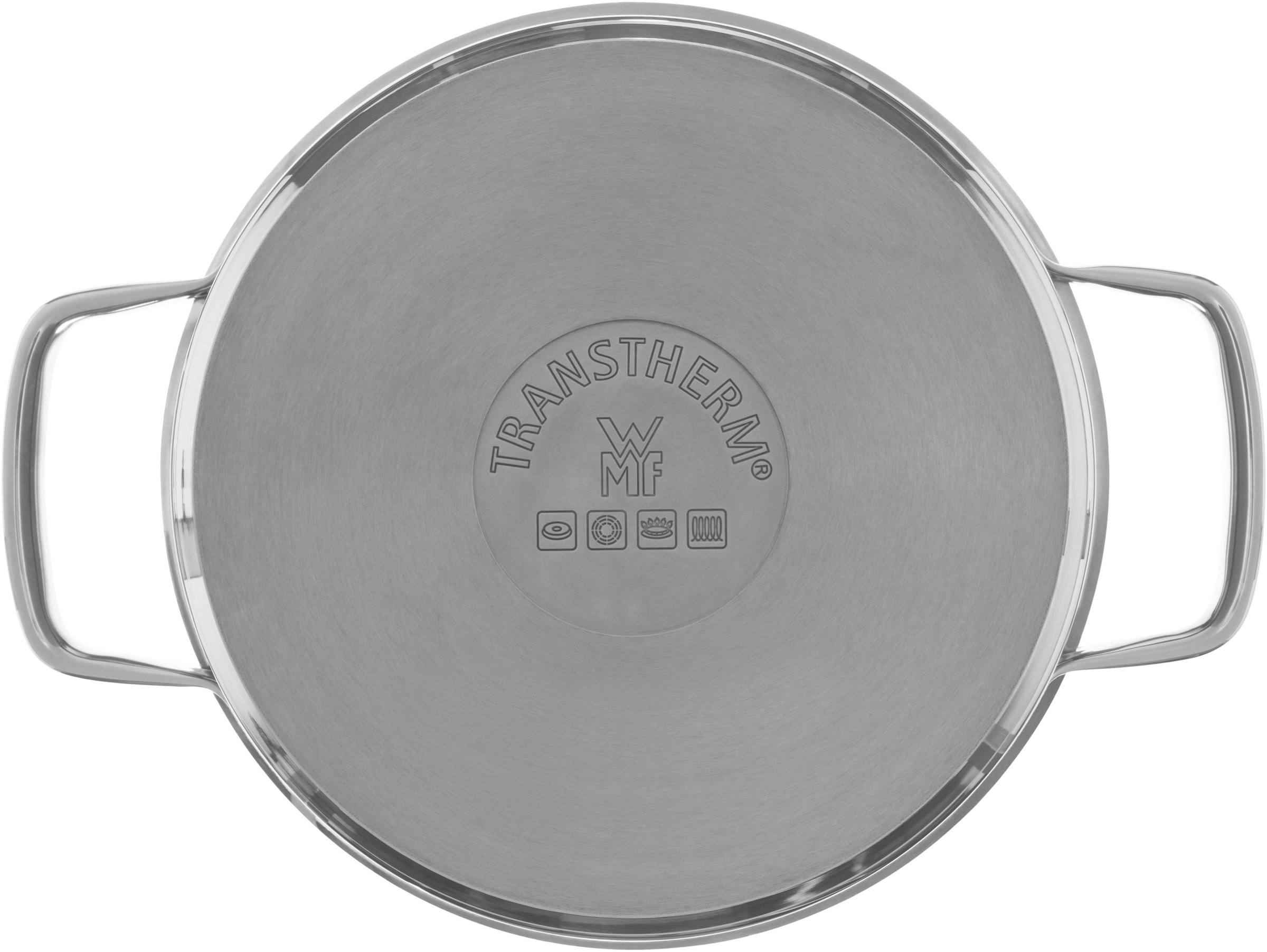 WMF Bratentopf »Compact Cuisine«, Cromargan® Edelstahl Rostfrei 18/10, (2 tlg.), wärmeduzierende Hohlgriffe, Innenskalierung, Schüttrand