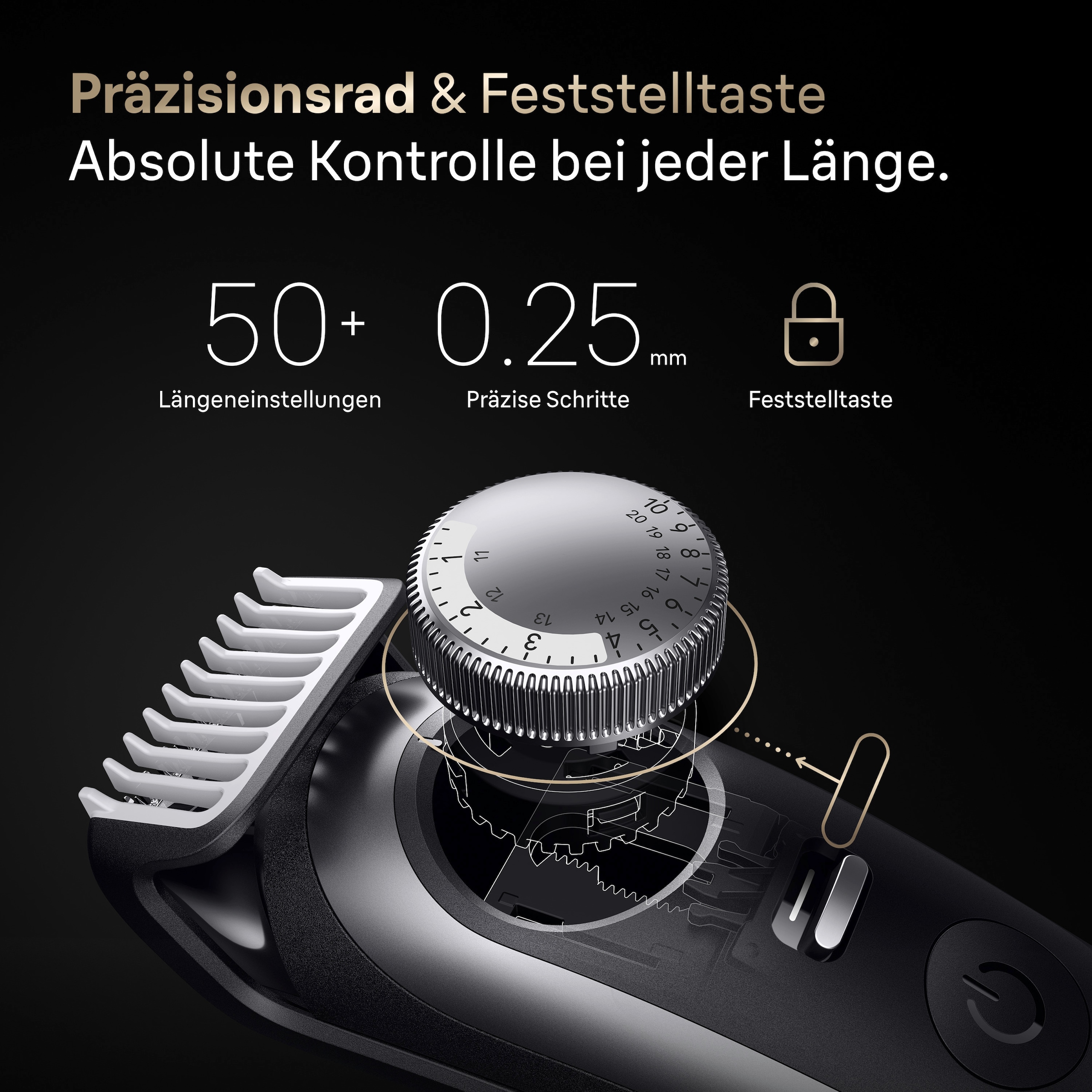 Braun Haarschneider »Series 9 BT9520 ARF1« 4 Aufsätze 7 Barber Tools, Power Boost, 180 Min Akku, 52 Längen, Wasserdicht
