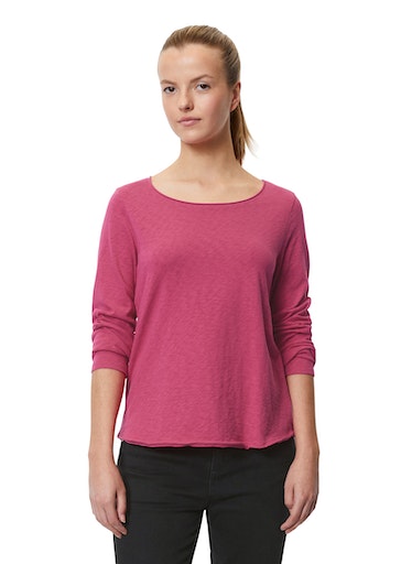 Langarmshirt, aus Baumwolle in strukturierter Optik