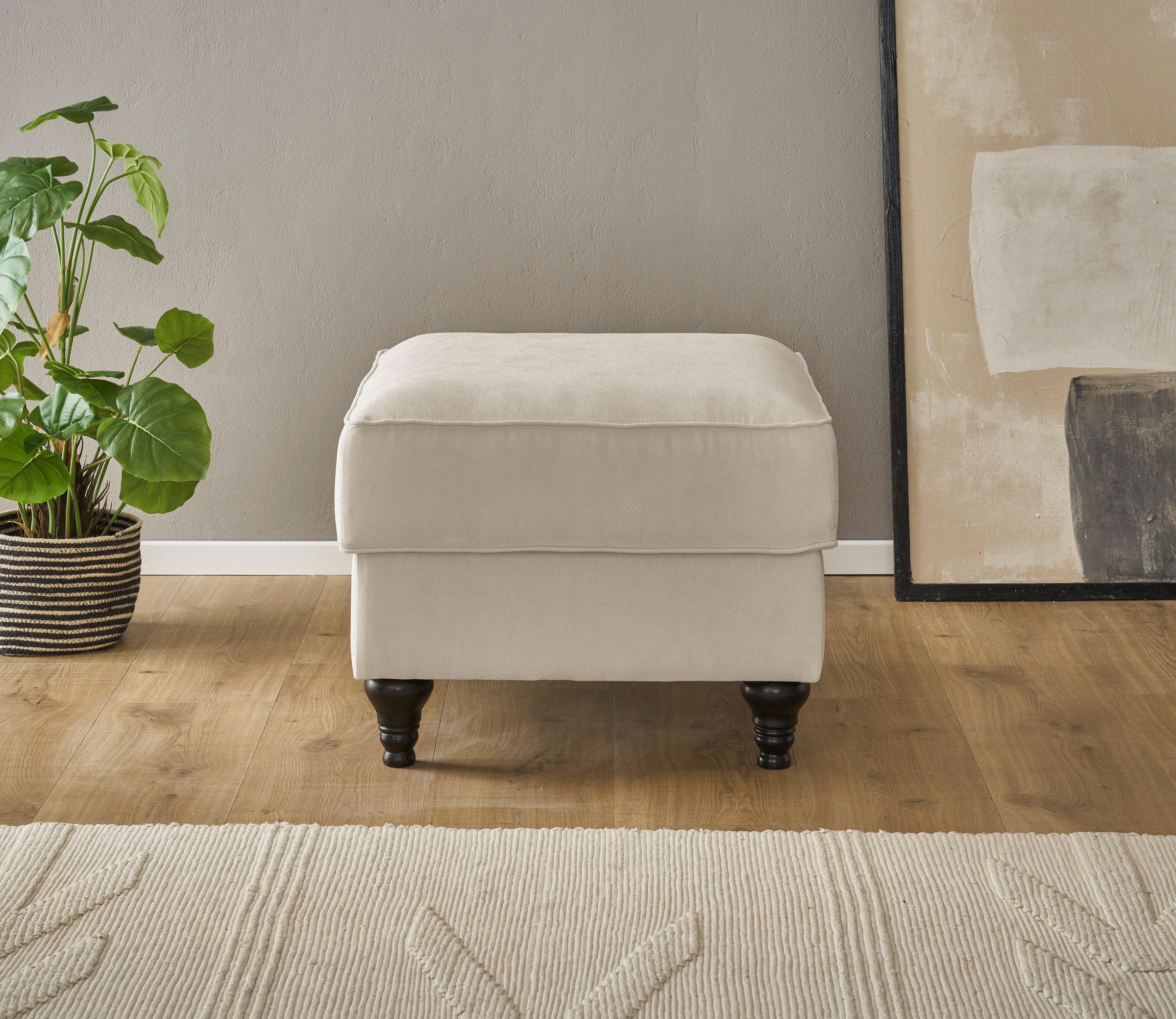 Home affaire Hocker »WESTMINSTER«, mit Federkern-Polsterung günstig online kaufen